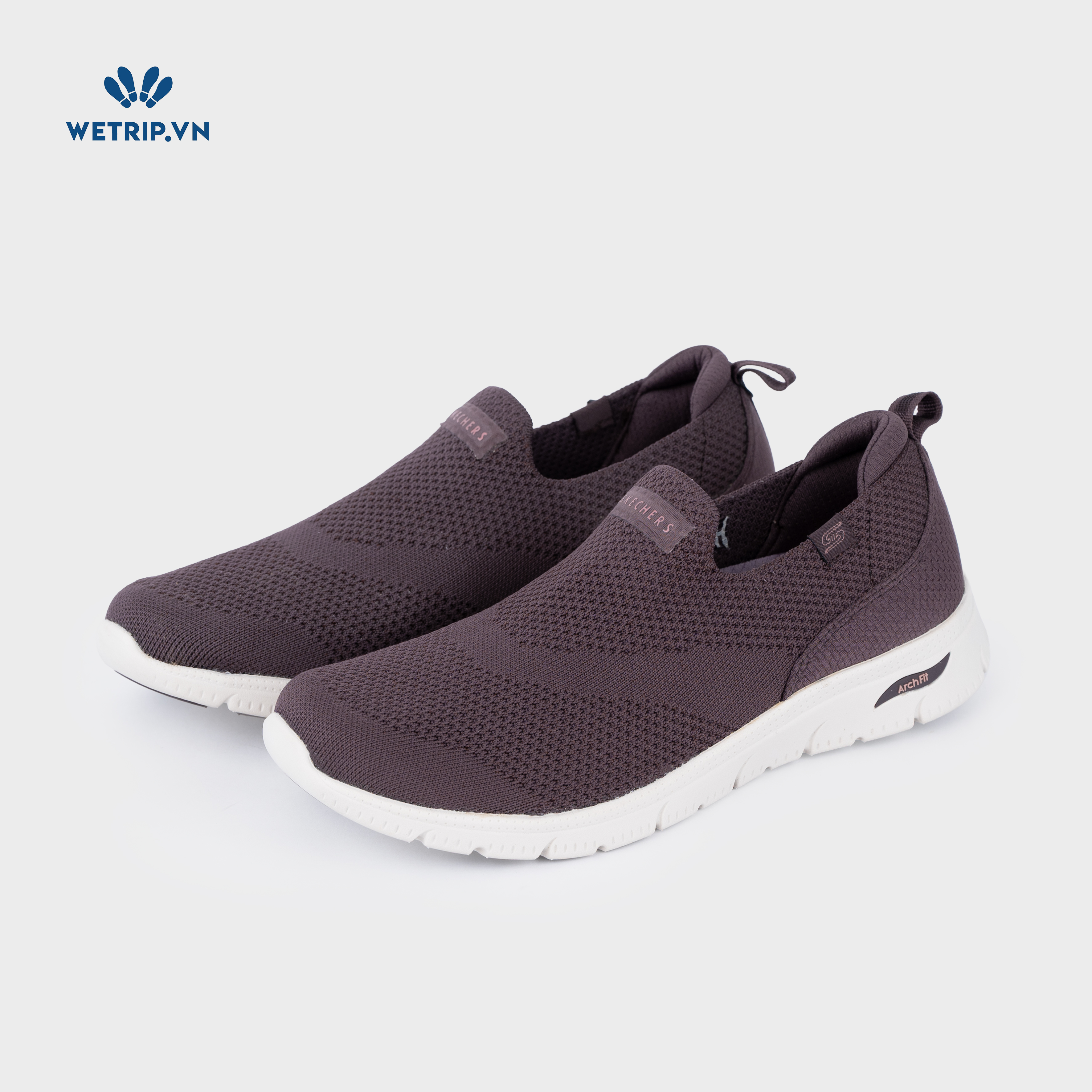 Slipon We_SKE (Chun nâu đế trắng) Mã SLO-SKE-020-D