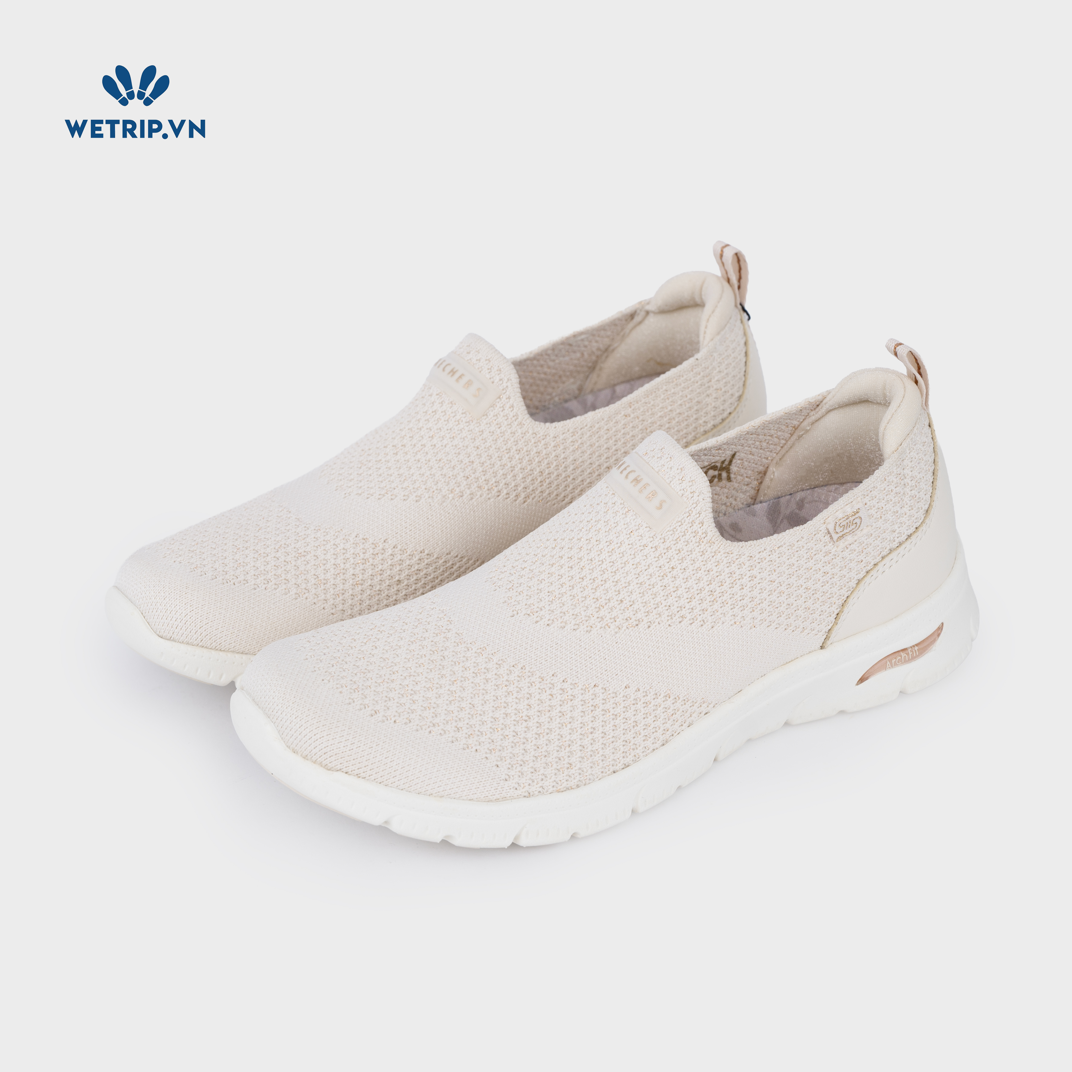 Slipon We_SKE (Vải chun kem nhạt) Mã SLO-SKE-020-G