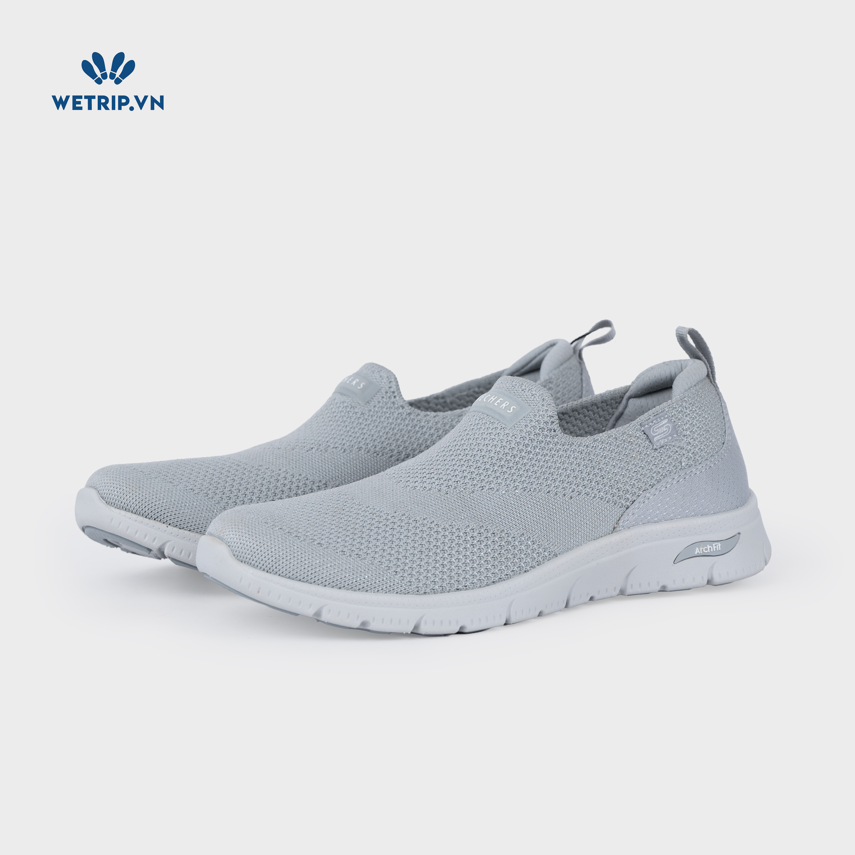 Slipon We_SKE (Vải chun xám) Mã SLO-SKE-020-E