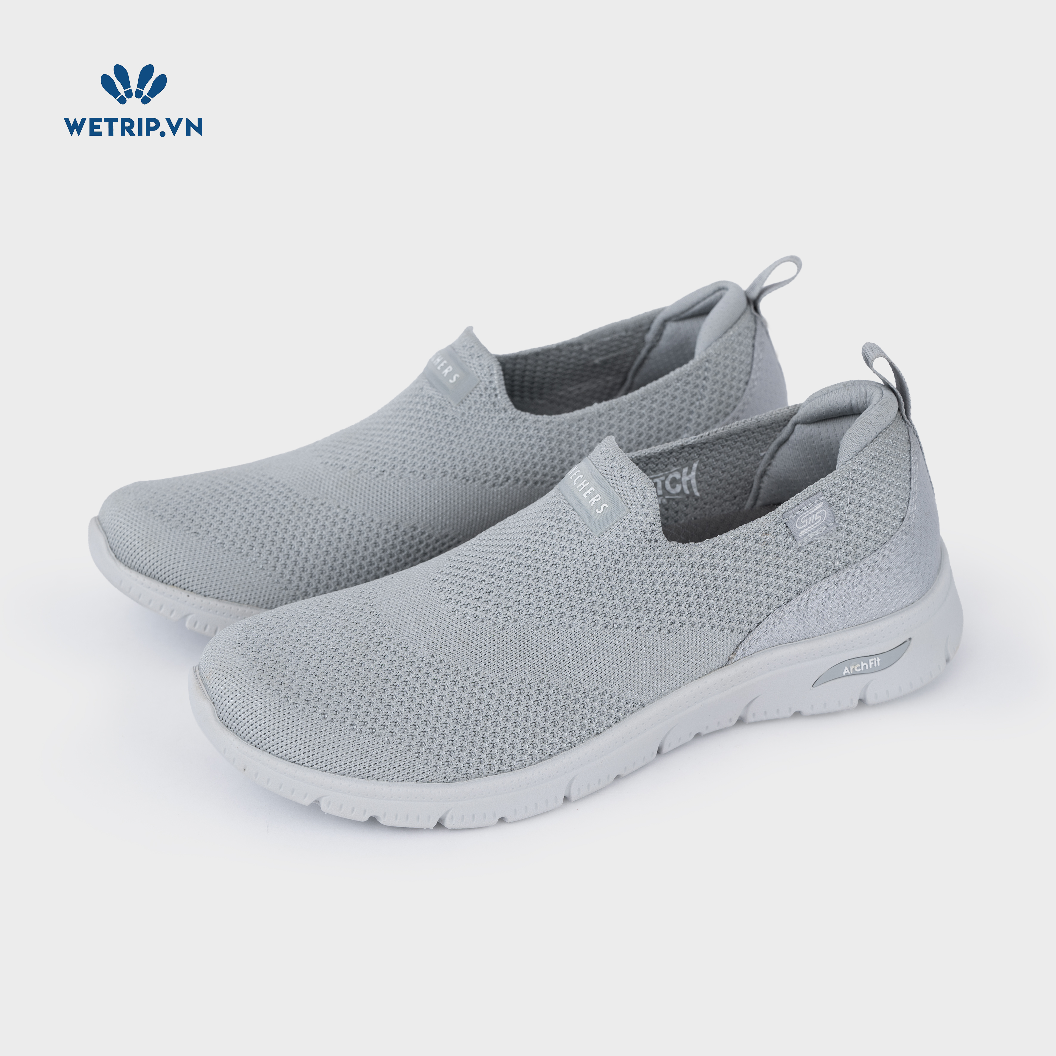 Slipon We_SKE (Vải chun xám) Mã SLO-SKE-020-E