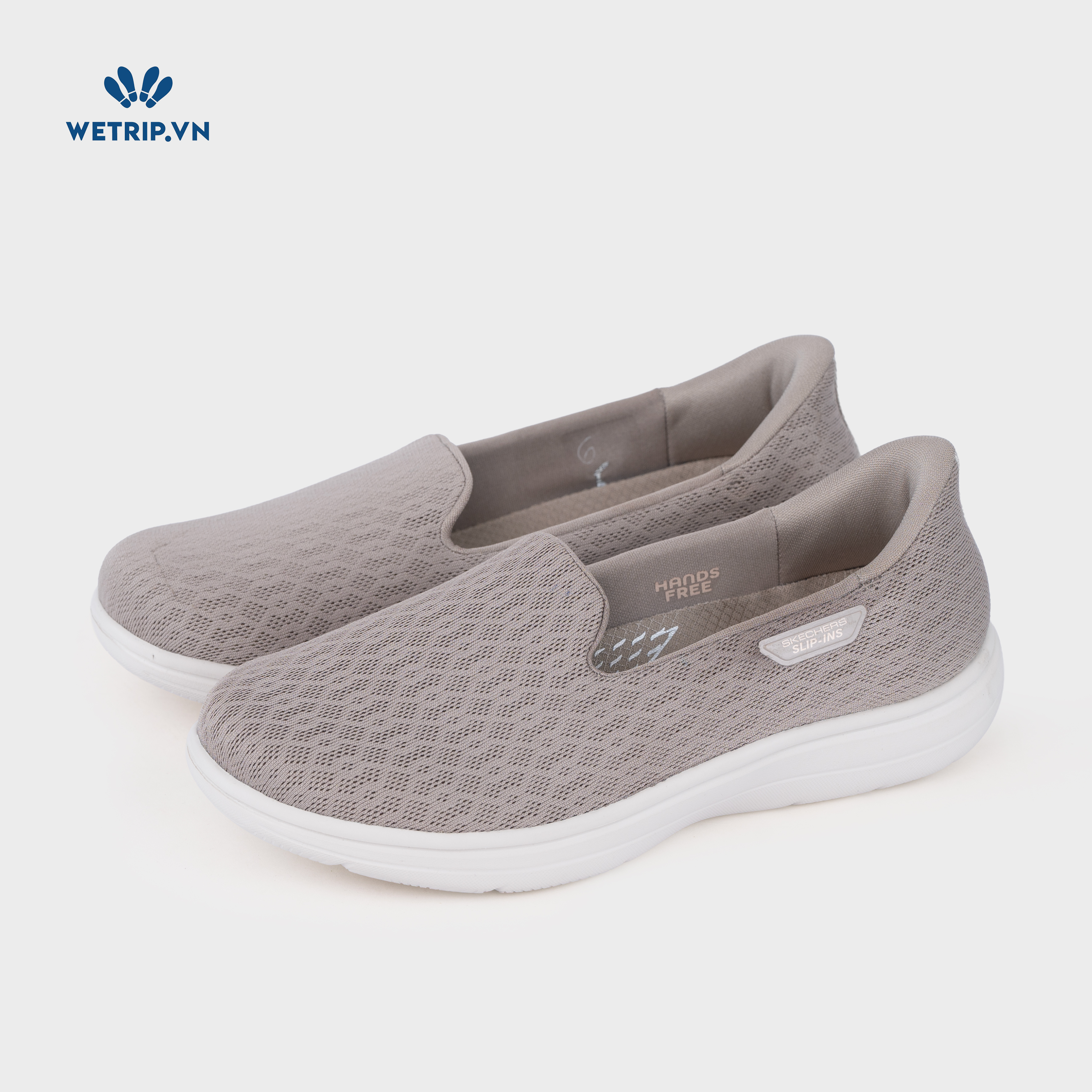 Slipon We_SKE (Vải ghi đế trắng) Mã SLO-SKE-018-C