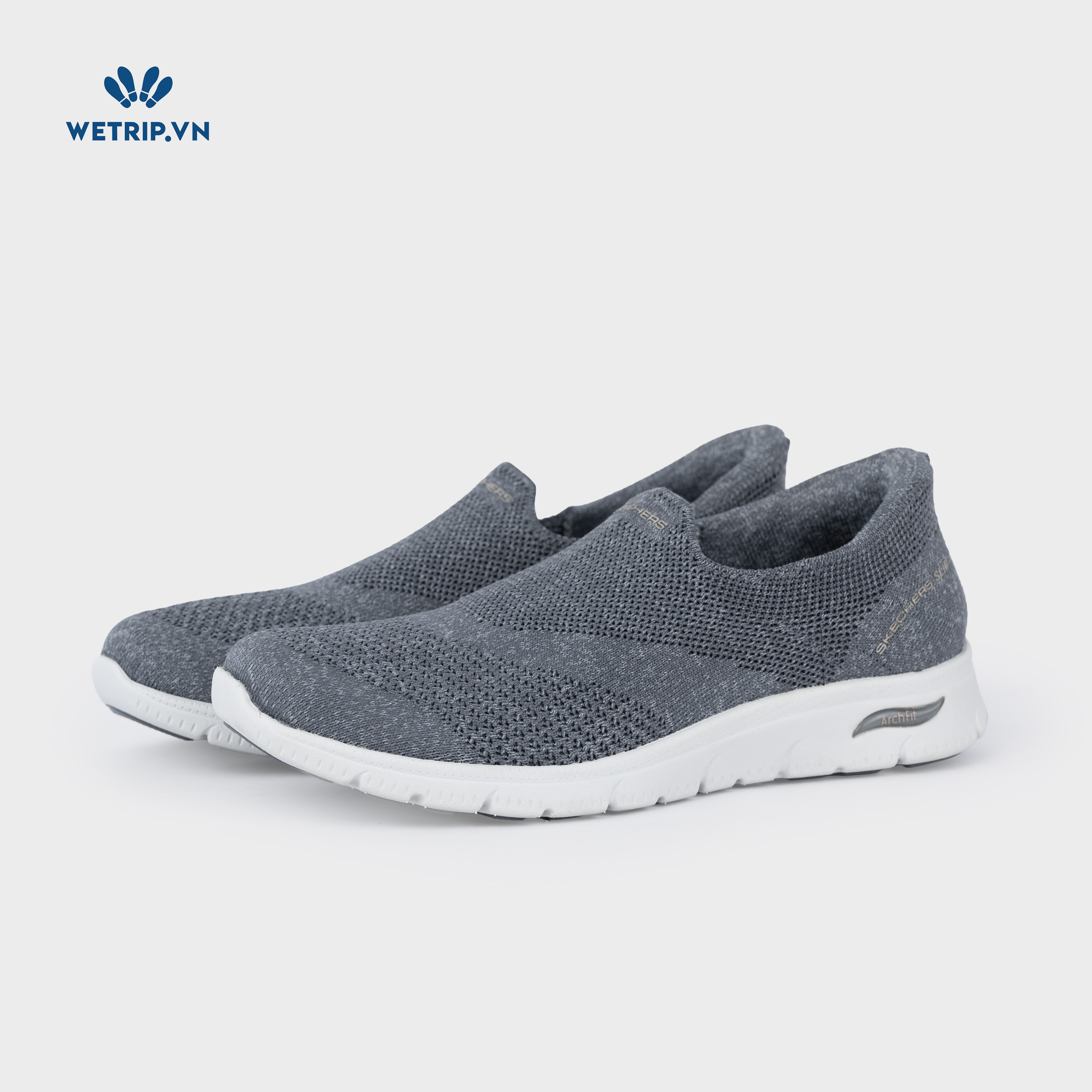 Slipon We_SKE (Vải ghi đế trắng) Mã SLO-SKE-019-A