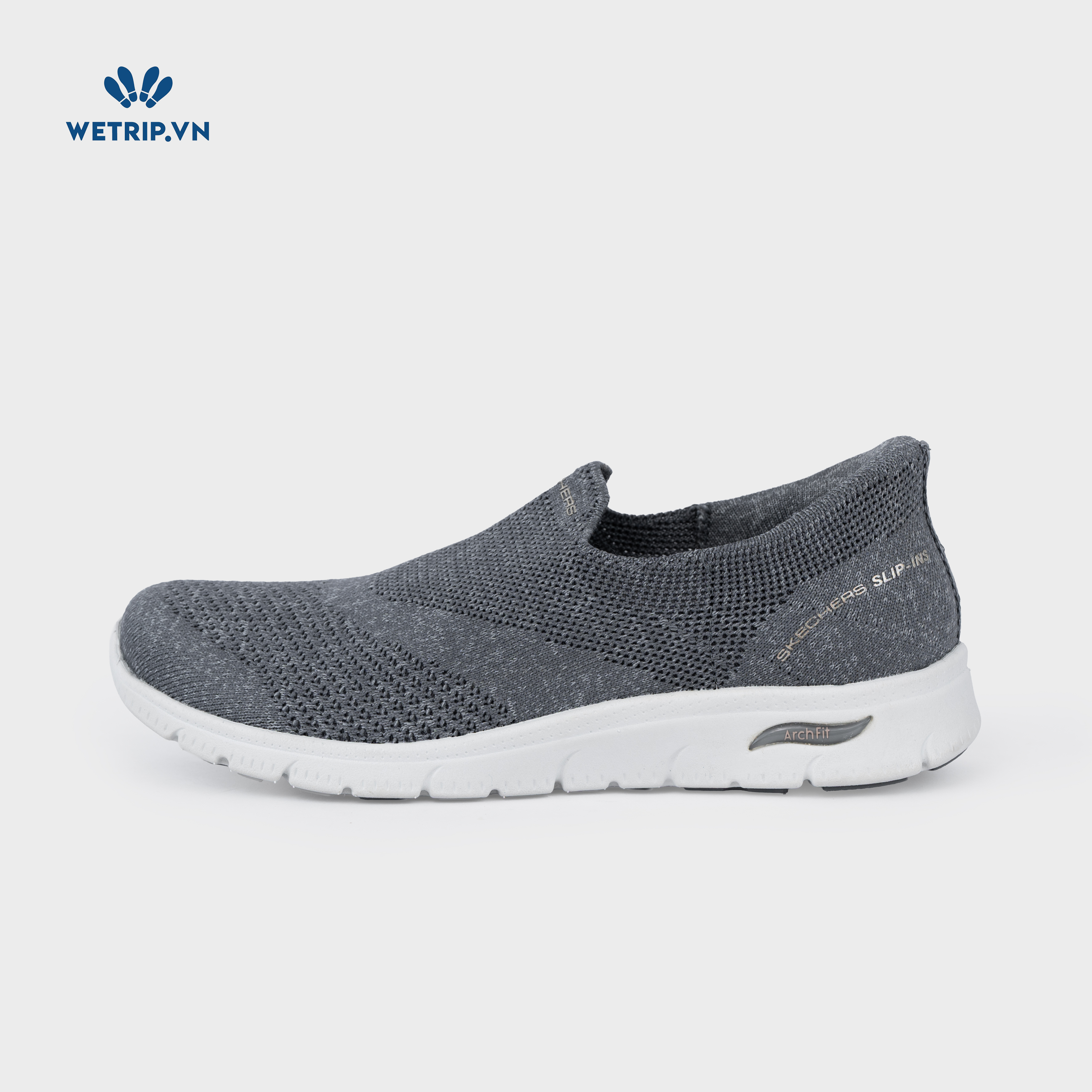 Slipon We_SKE (Vải ghi đế trắng) Mã SLO-SKE-019-A