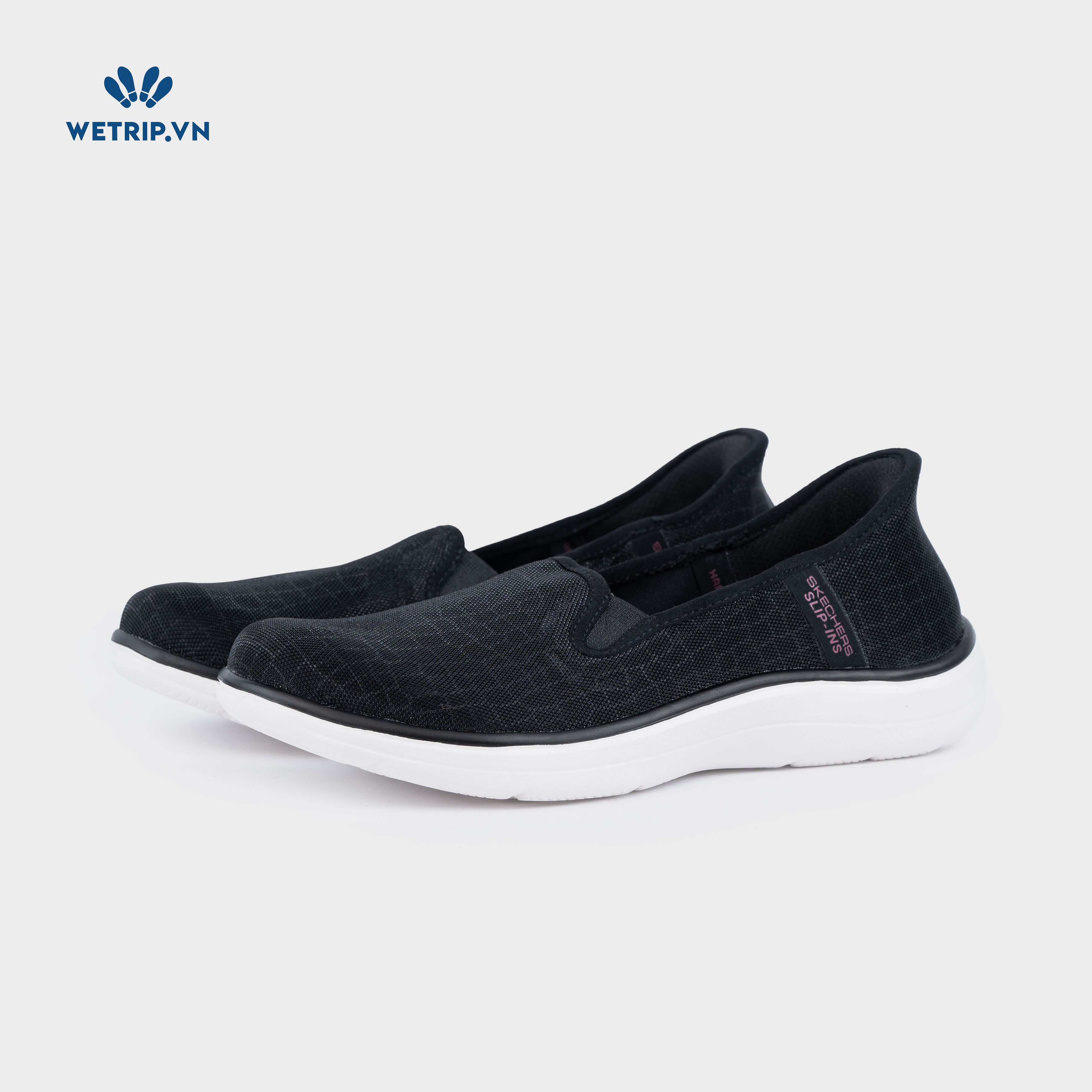 Slipon We_SKE (Vải lưới đen kim tuyến) Mã SLO-SKE-016-A