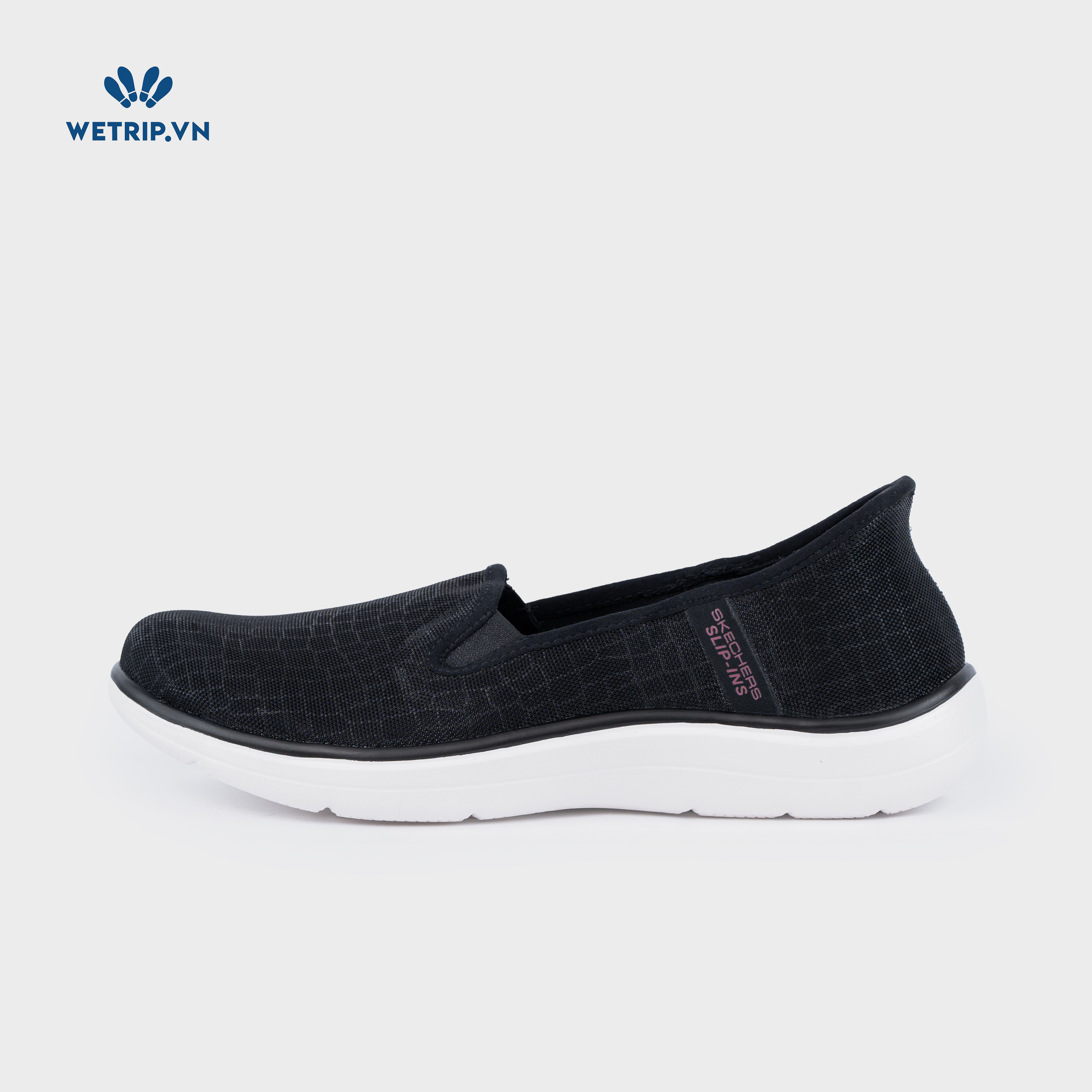 Slipon We_SKE (Vải lưới đen kim tuyến) Mã SLO-SKE-016-A