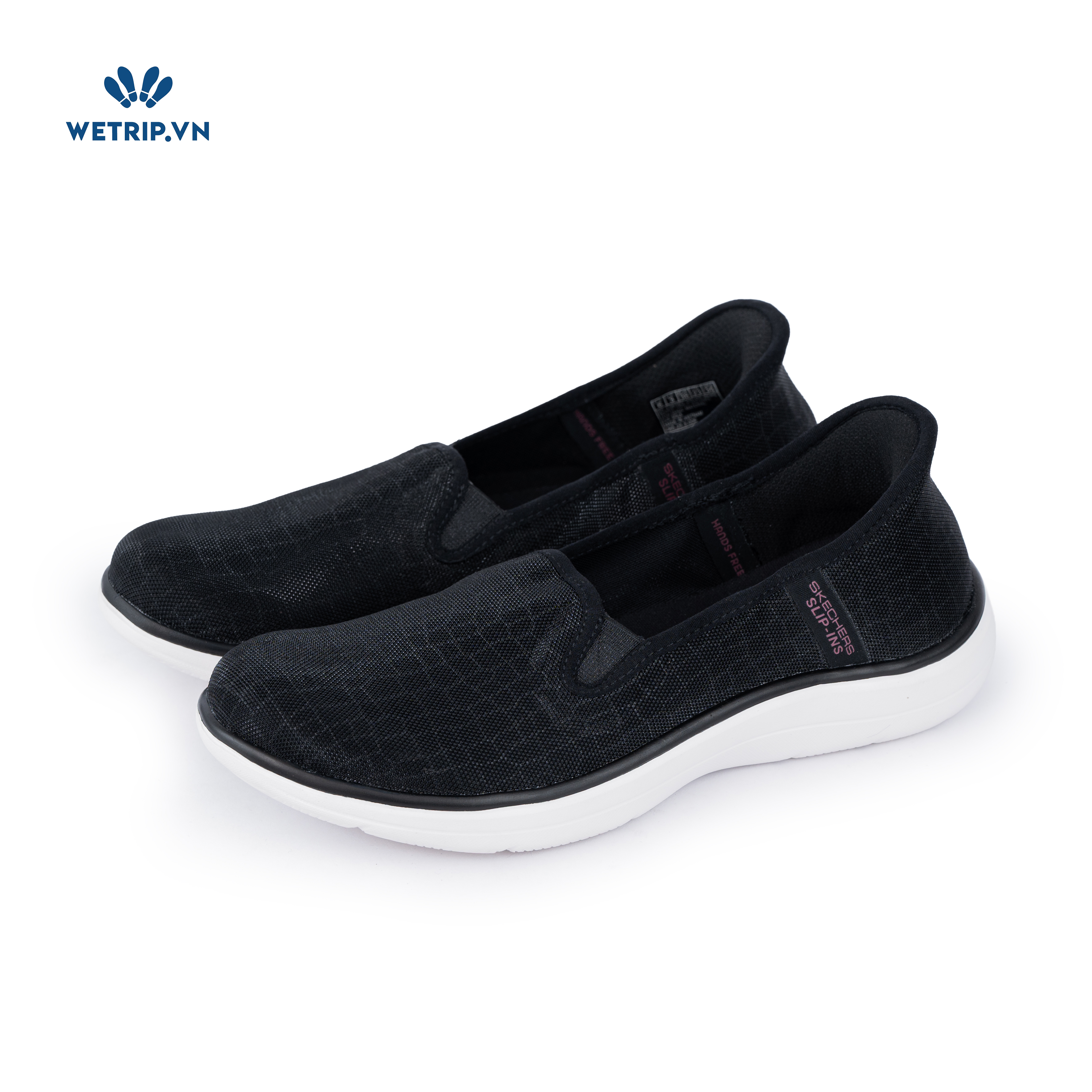 Slipon We_SKE (Vải lưới đen kim tuyến) Mã SLO-SKE-016-A