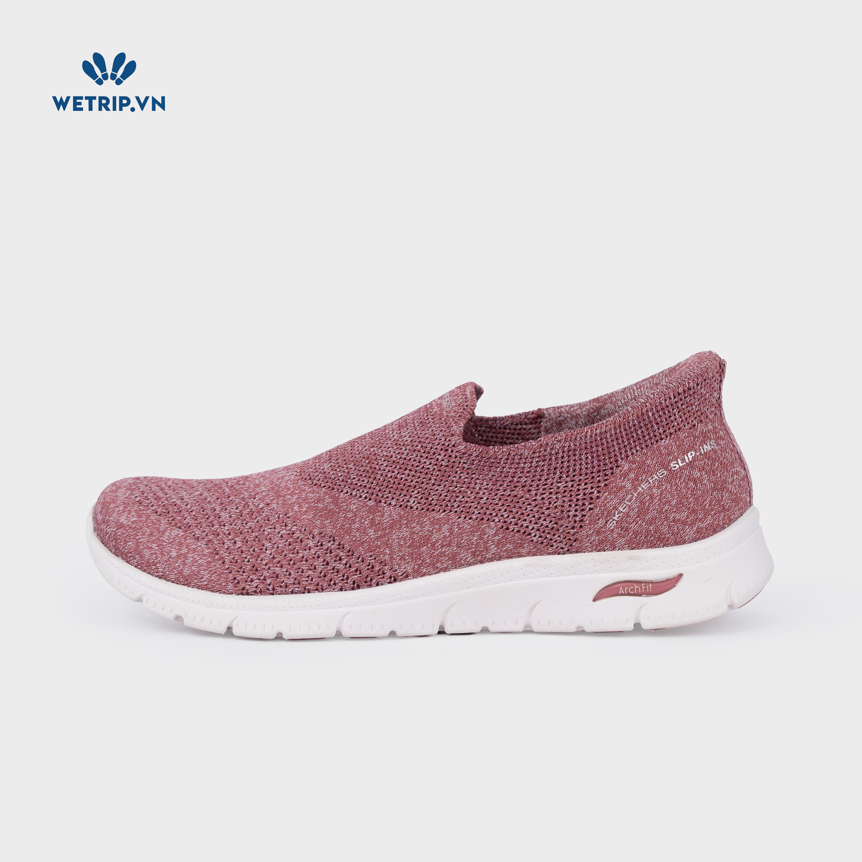 Slipon We_SKE (Vải mận, đế trắng) Mã SLO-SKE-019-B