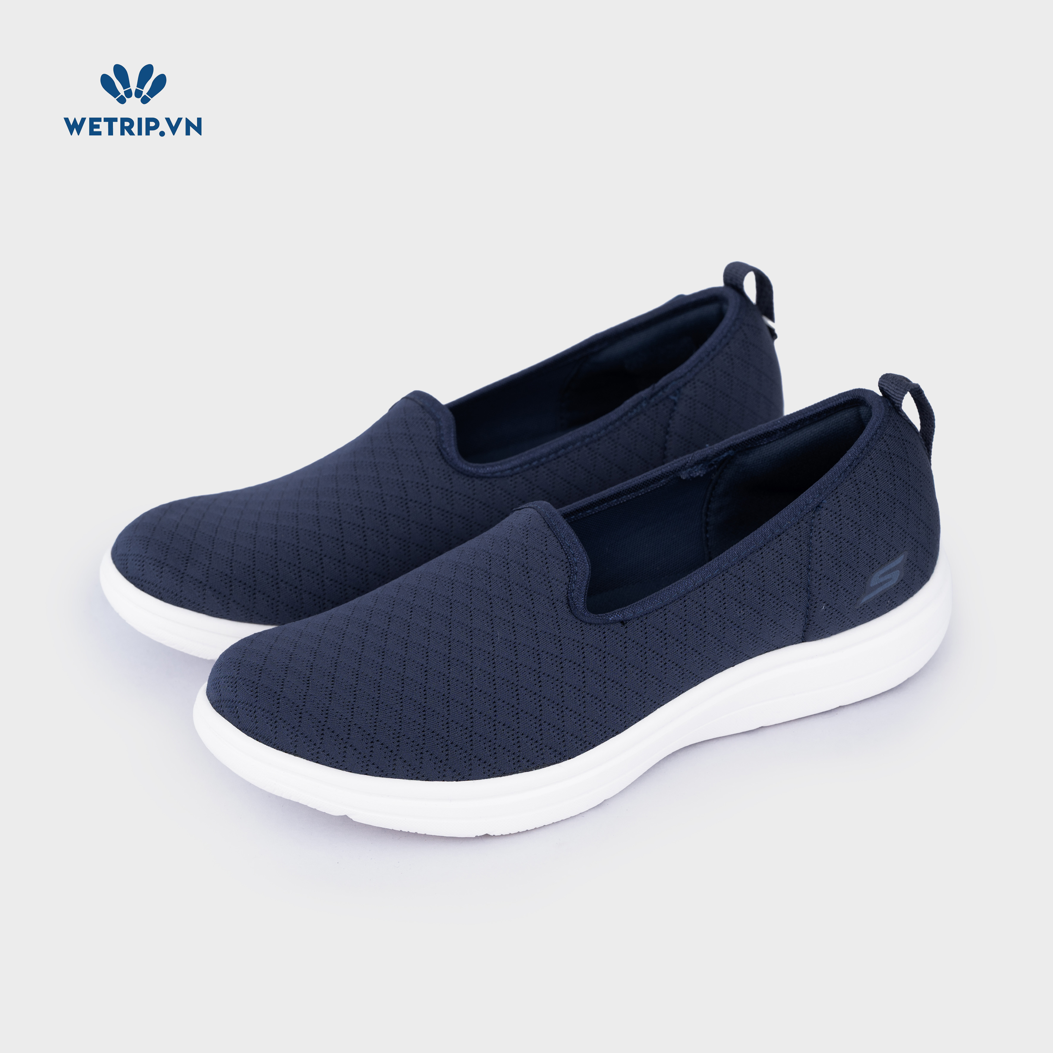 Slipon We_SKE (Vải xanh than, đế trắng) Mã SLO-SKE-015-B