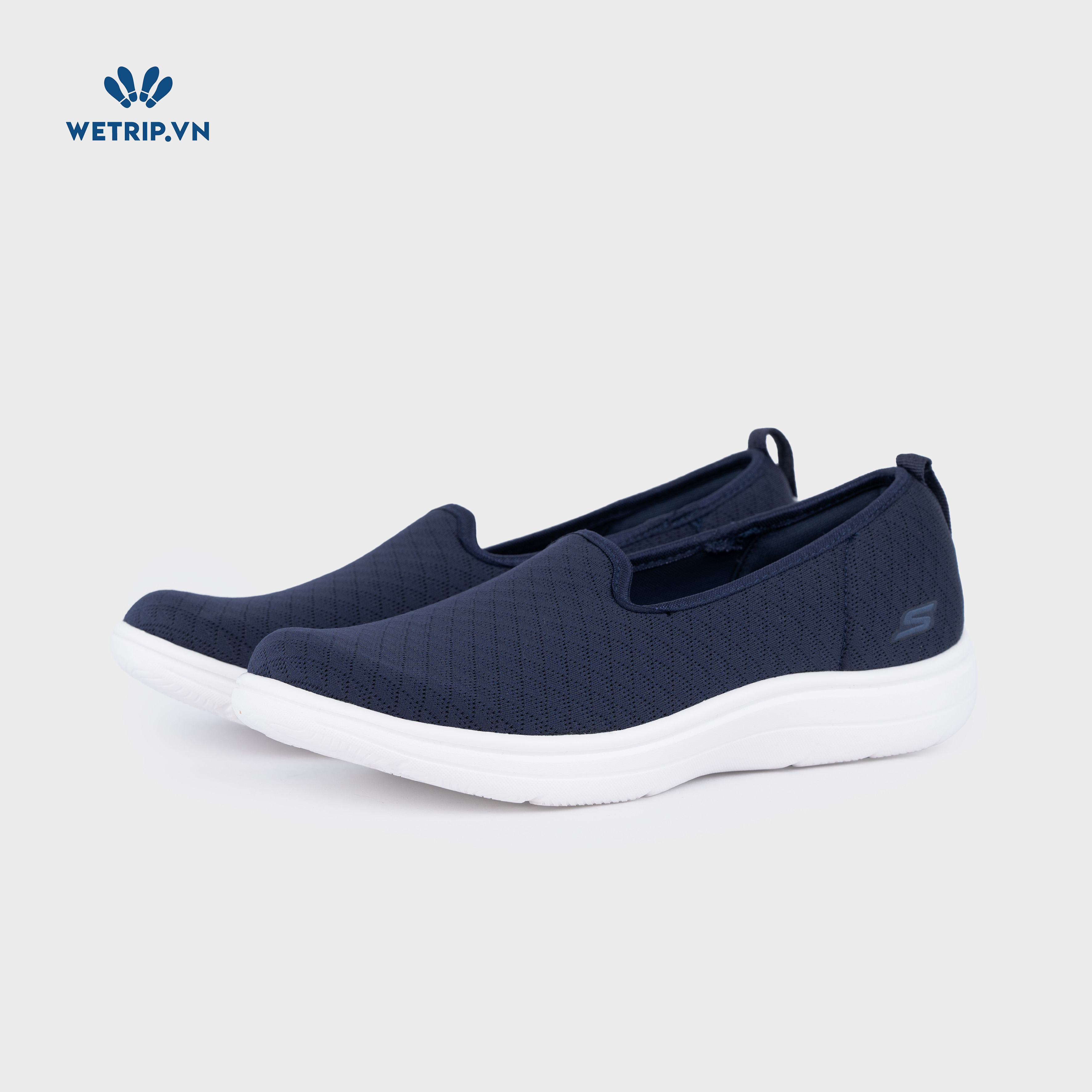 Slipon We_SKE (Vải xanh than, đế trắng) Mã SLO-SKE-015-B