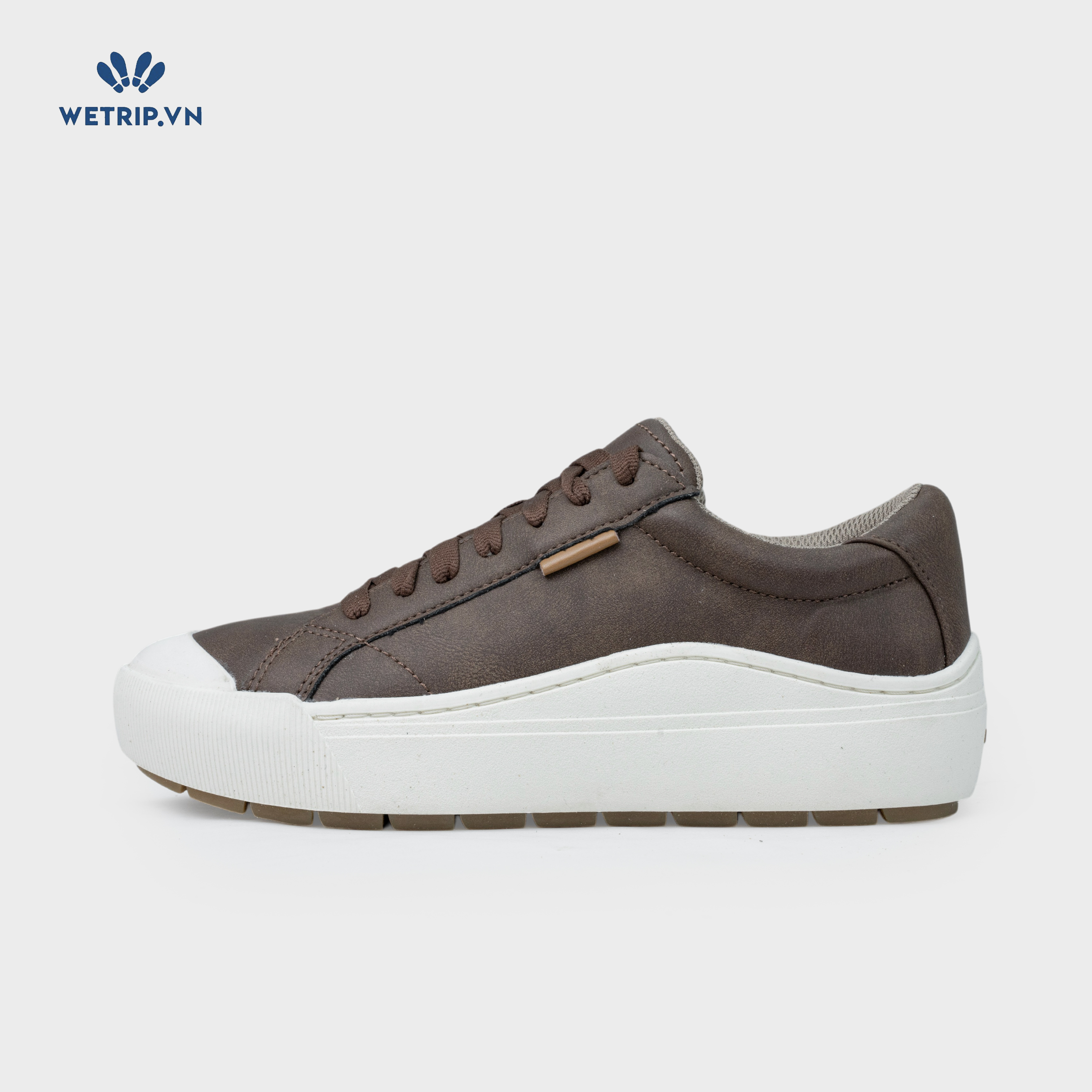 Sneaker Dr.Sholl's (Da nâu đậm, đế kem) Mã SN-DRS-034-H