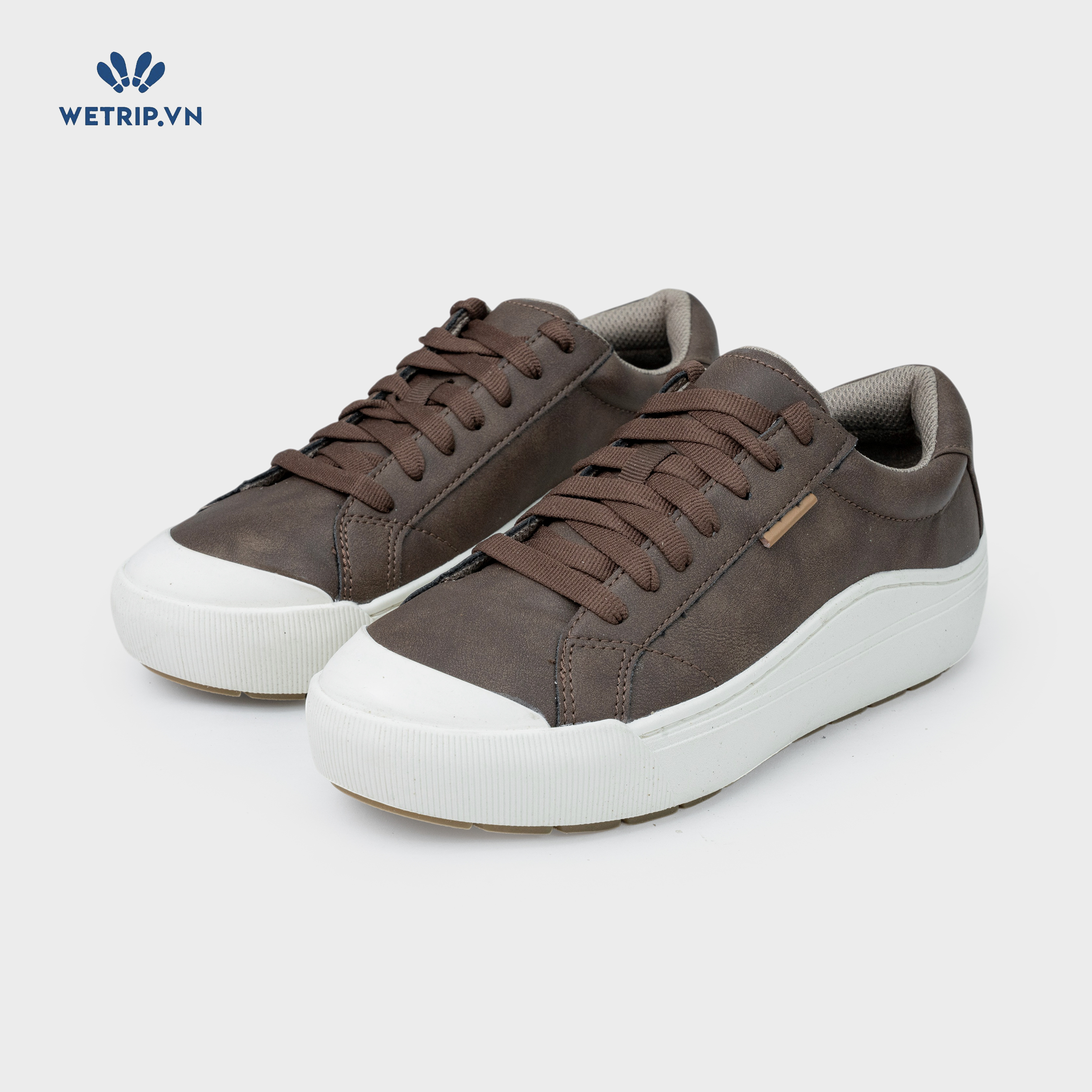 Sneaker Dr.Sholl's (Da nâu đậm, đế kem) Mã SN-DRS-034-H