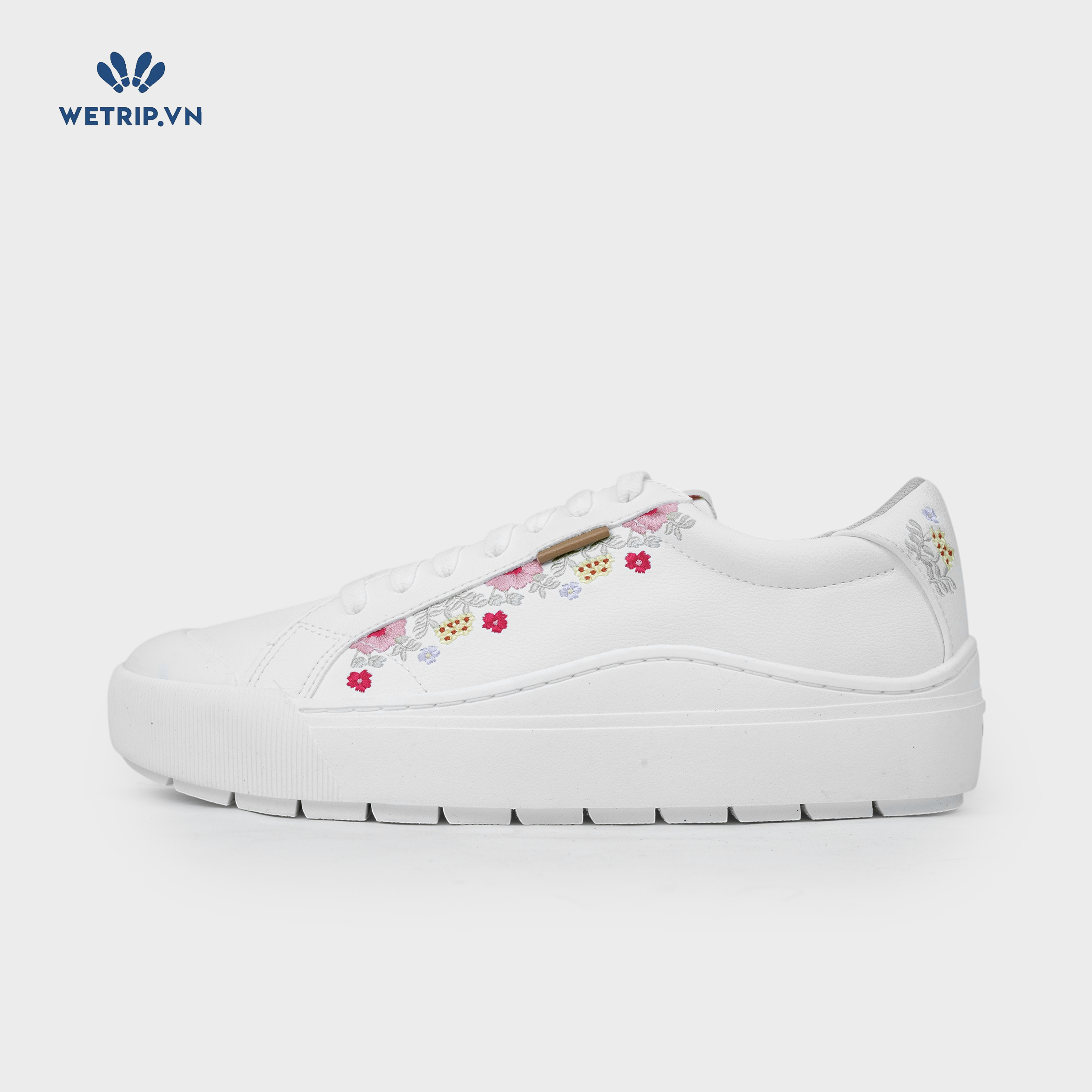 Sneaker Dr.Sholl's (Da trắng, đính hoa nhỏ) Mã SN-DRS-025-A