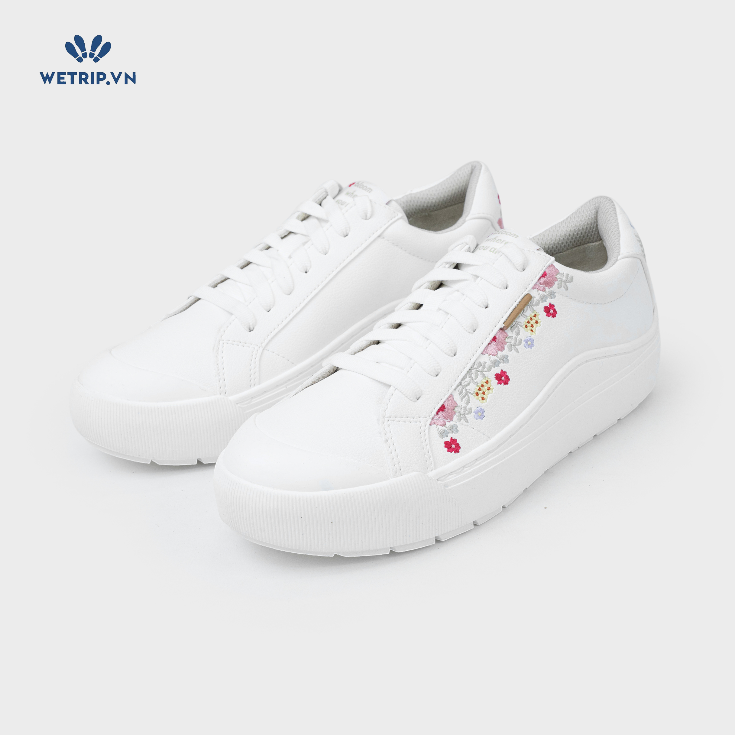 Sneaker Dr.Sholl's (Da trắng, đính hoa nhỏ) Mã SN-DRS-025-A