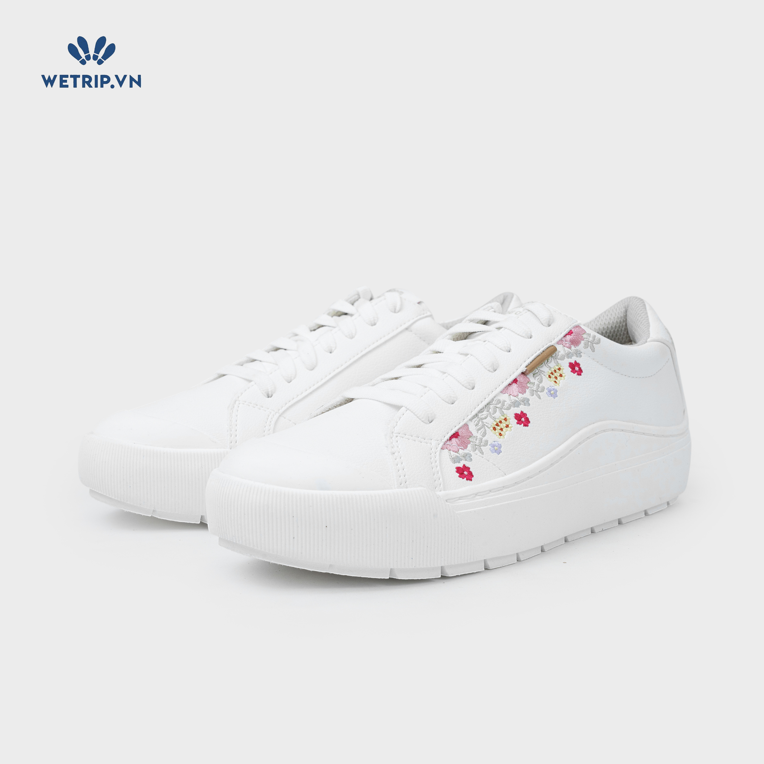 Sneaker Dr.Sholl's (Da trắng, đính hoa nhỏ) Mã SN-DRS-025-A