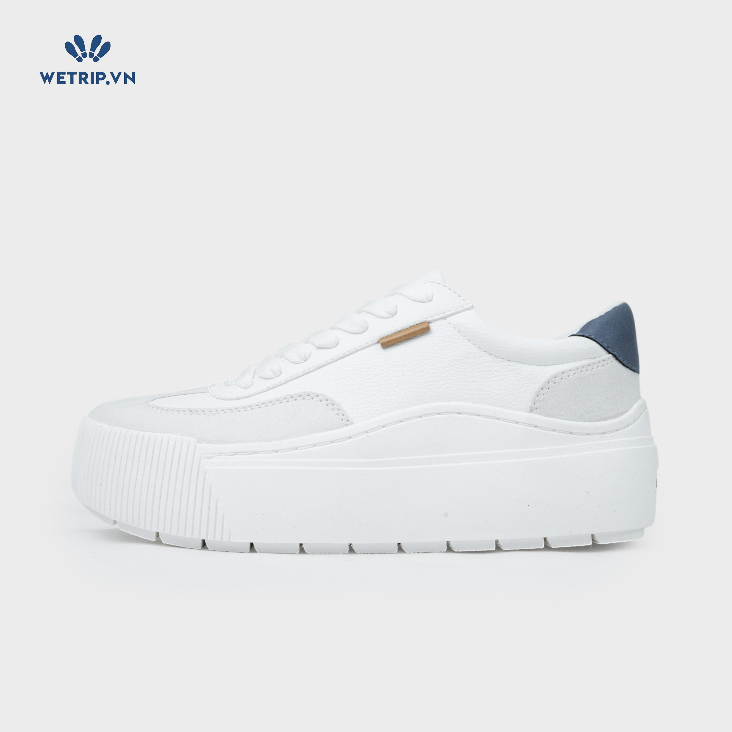 Sneaker Dr.Sholl's (Da trắng, gót xanh) Mã SN-DRS-031-A