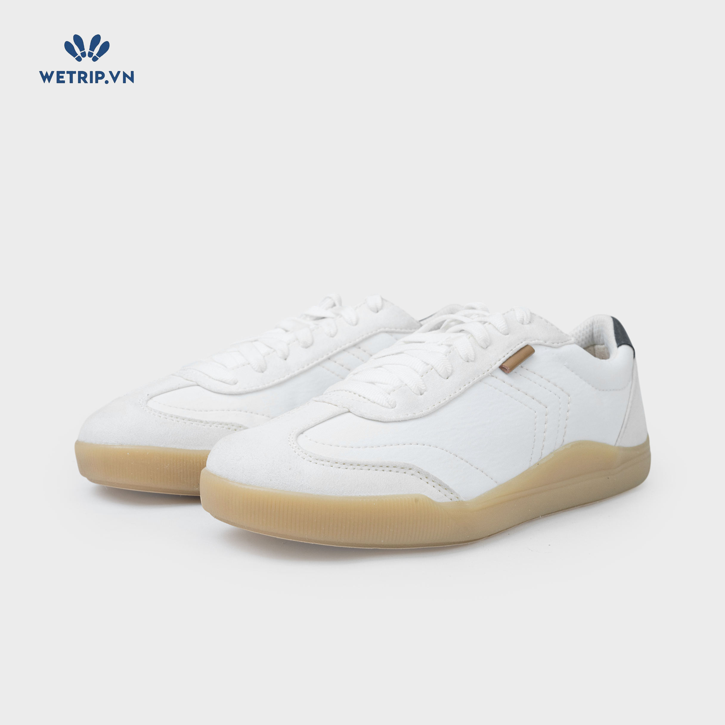 Sneaker Dr.Sholl's (Màu trắng kem, gót tím, đế nâu) Mã SN-DRS-016-B1