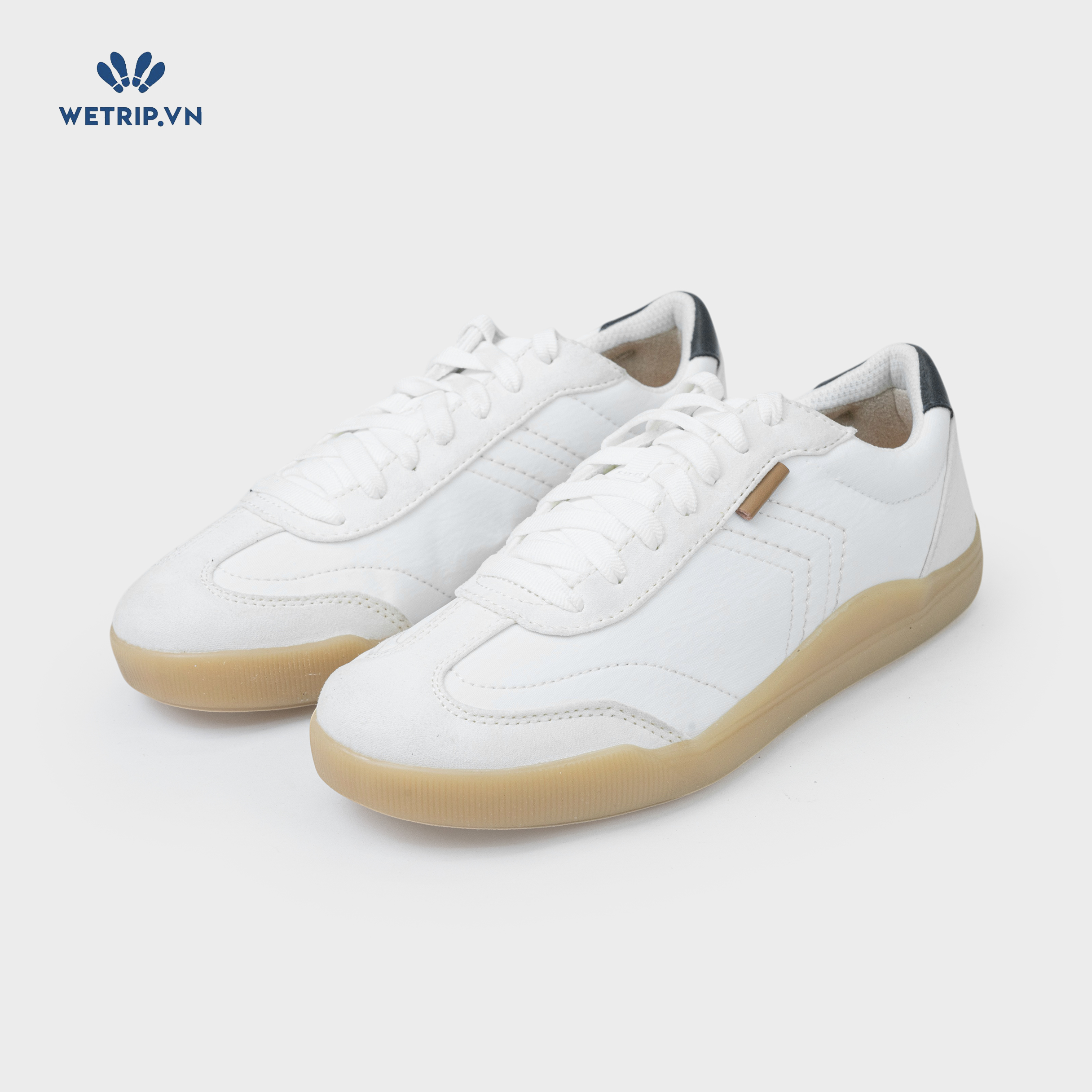 Sneaker Dr.Sholl's (Màu trắng kem, gót tím, đế nâu) Mã SN-DRS-016-B1