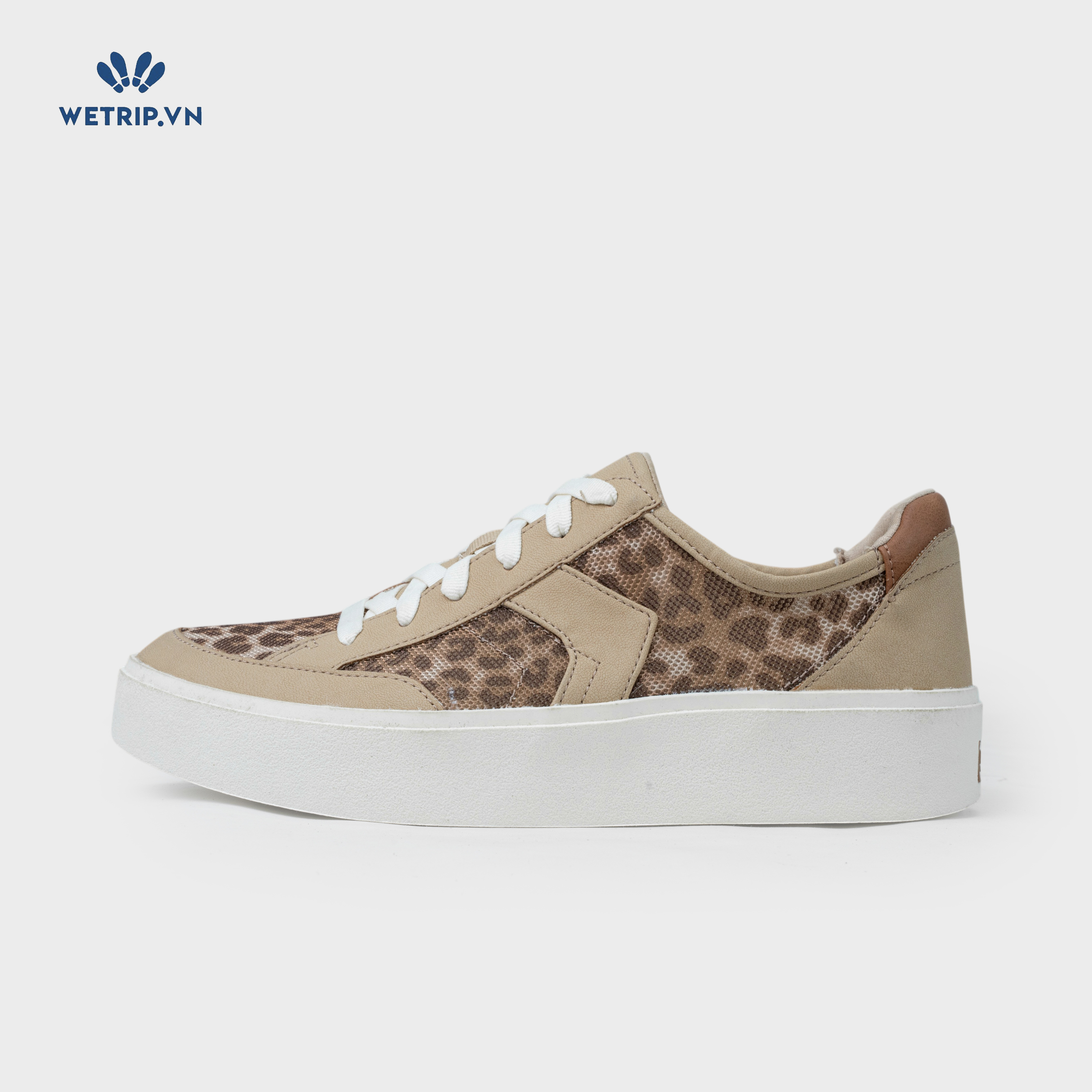 Sneaker Dr.Sholl's (Nâu họa tiết đốm, đế trằng) Mã SN-DRS-013-O