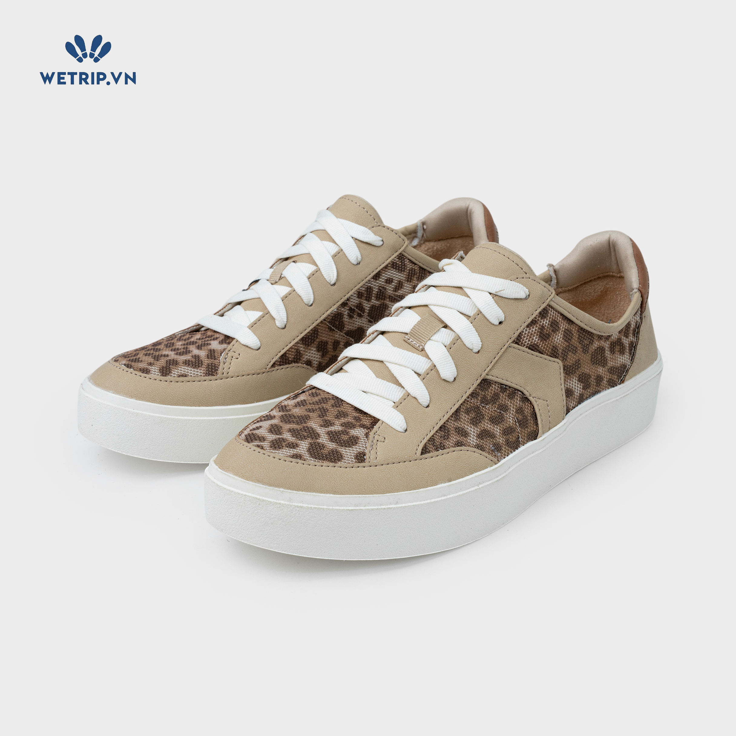 Sneaker Dr.Sholl's (Nâu họa tiết đốm, đế trằng) Mã SN-DRS-013-O