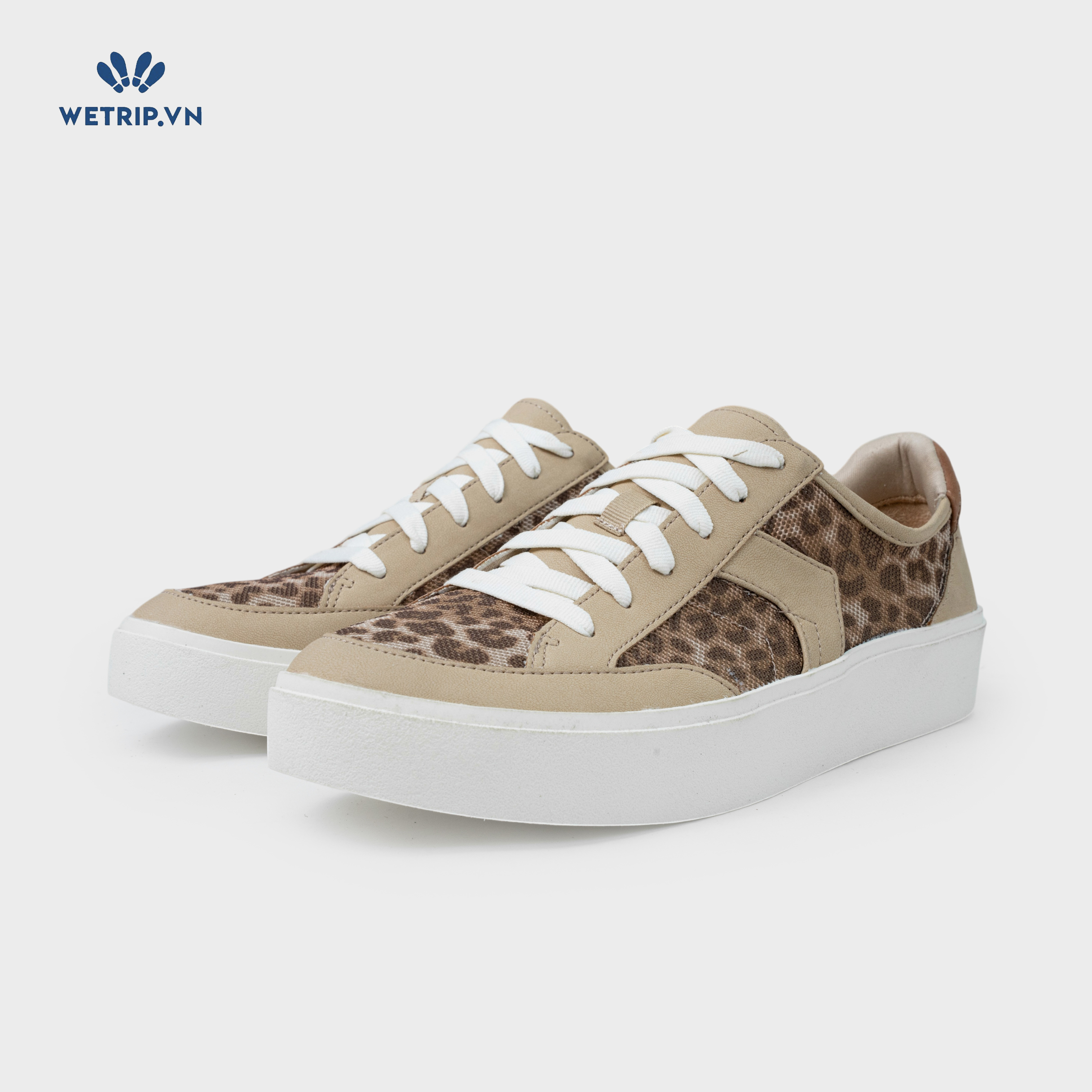 Sneaker Dr.Sholl's (Nâu họa tiết đốm, đế trằng) Mã SN-DRS-013-O