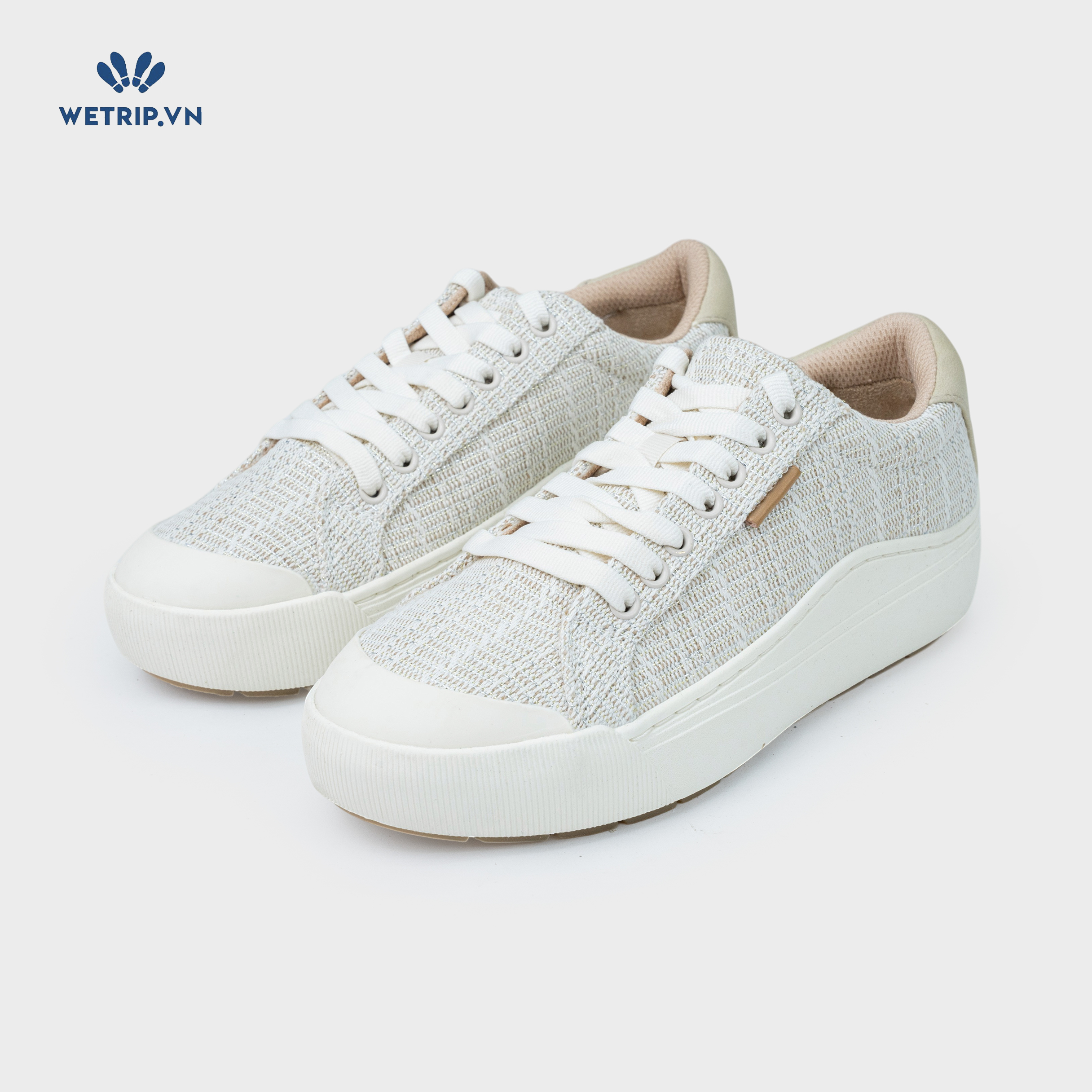 Sneaker Dr.Sholl's (Vải đan dây kim tuyến, nâu nhạt) Mã SN-DRS-034-J