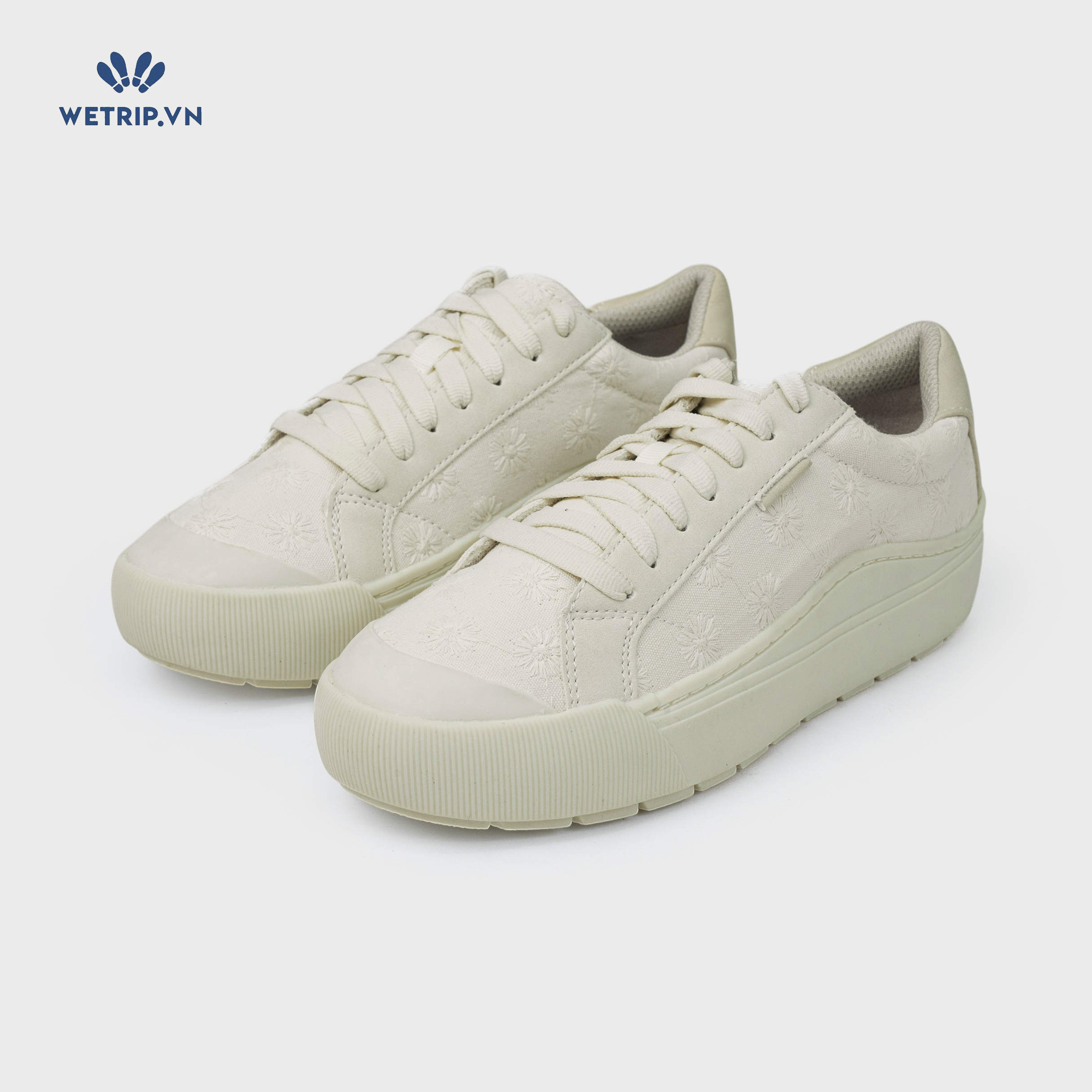 Sneaker Dr.Sholl's (Vải kem thêu hoa) Mã SN-DRS-034-M