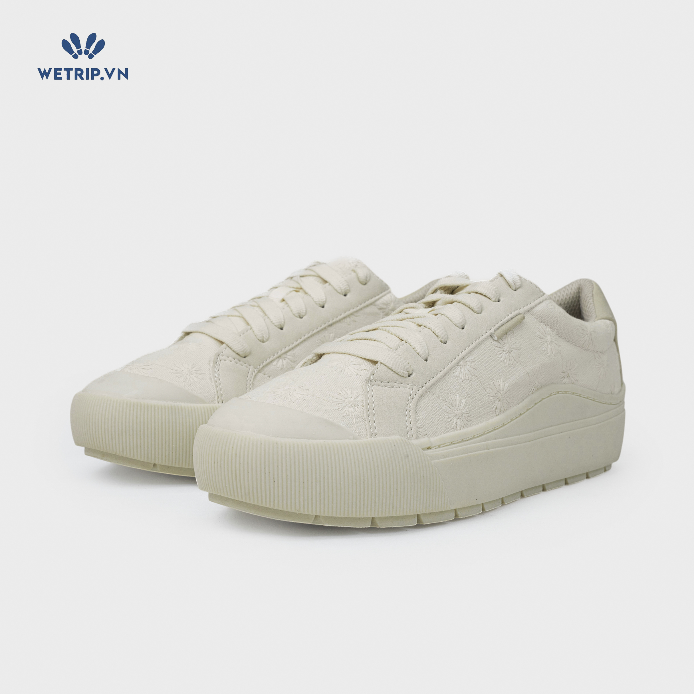 Sneaker Dr.Sholl's (Vải kem thêu hoa) Mã SN-DRS-034-M