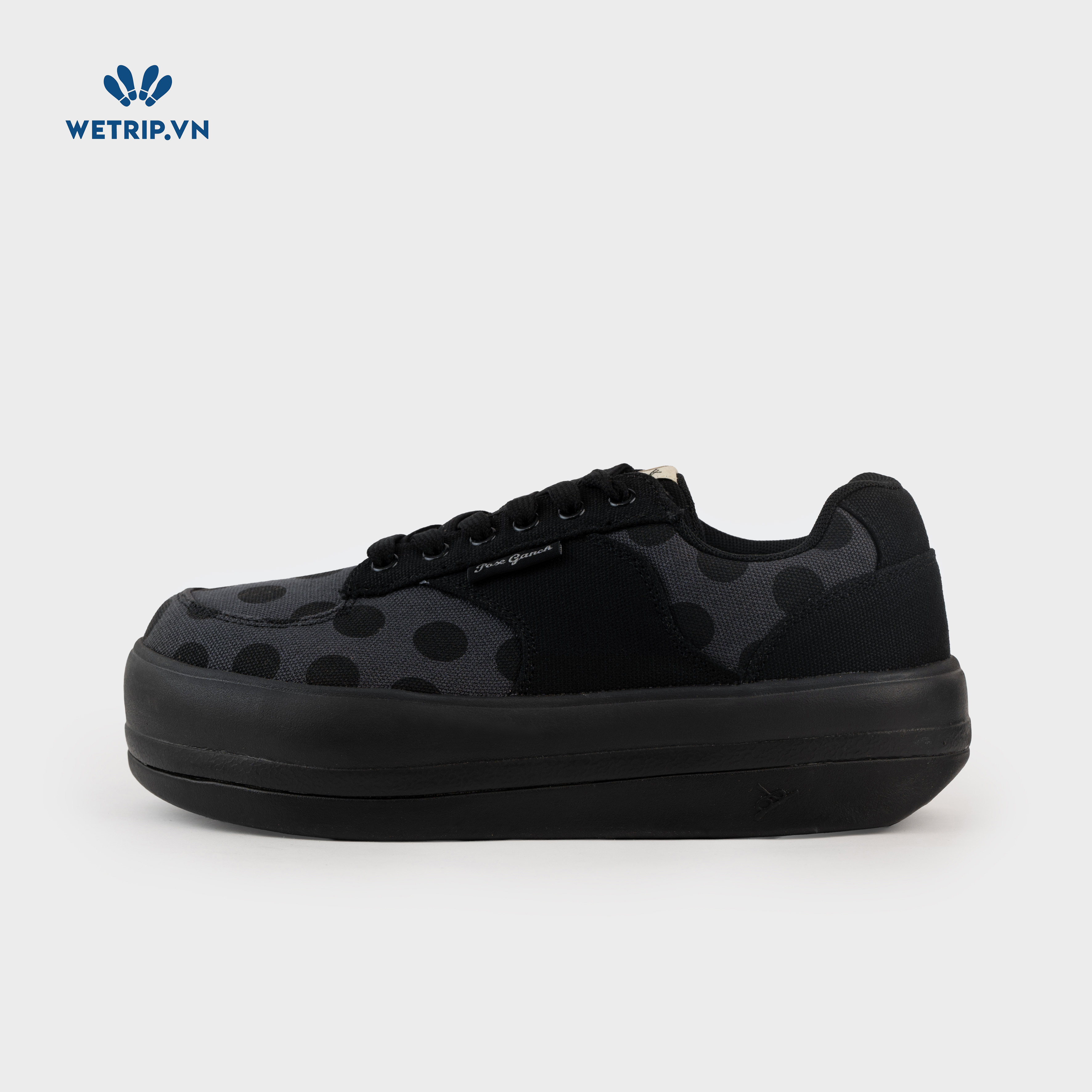 Sneaker Poseganch (Vải đen chấm bi) Mã SN-PSG-005-M