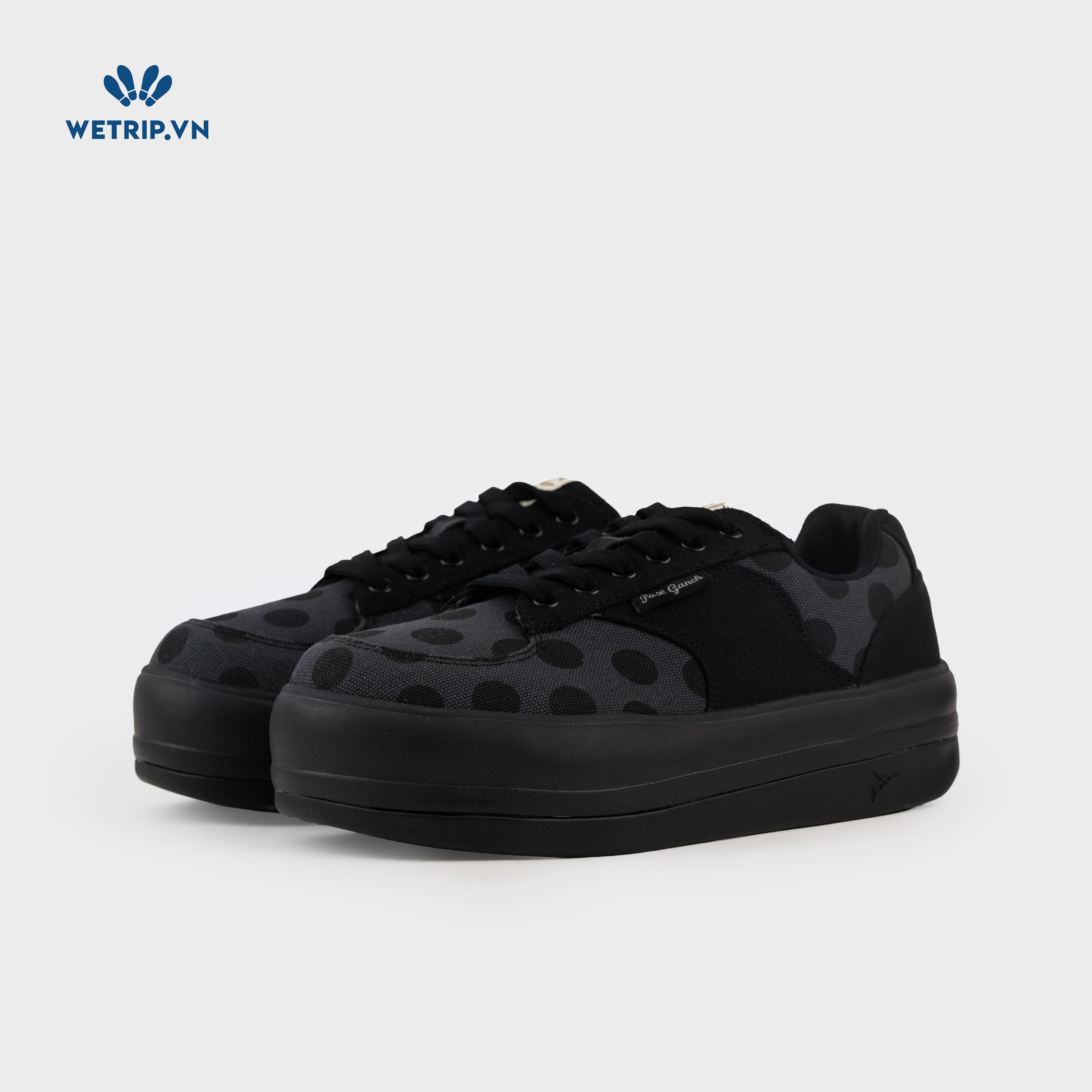 Sneaker Poseganch (Vải đen chấm bi) Mã SN-PSG-005-M