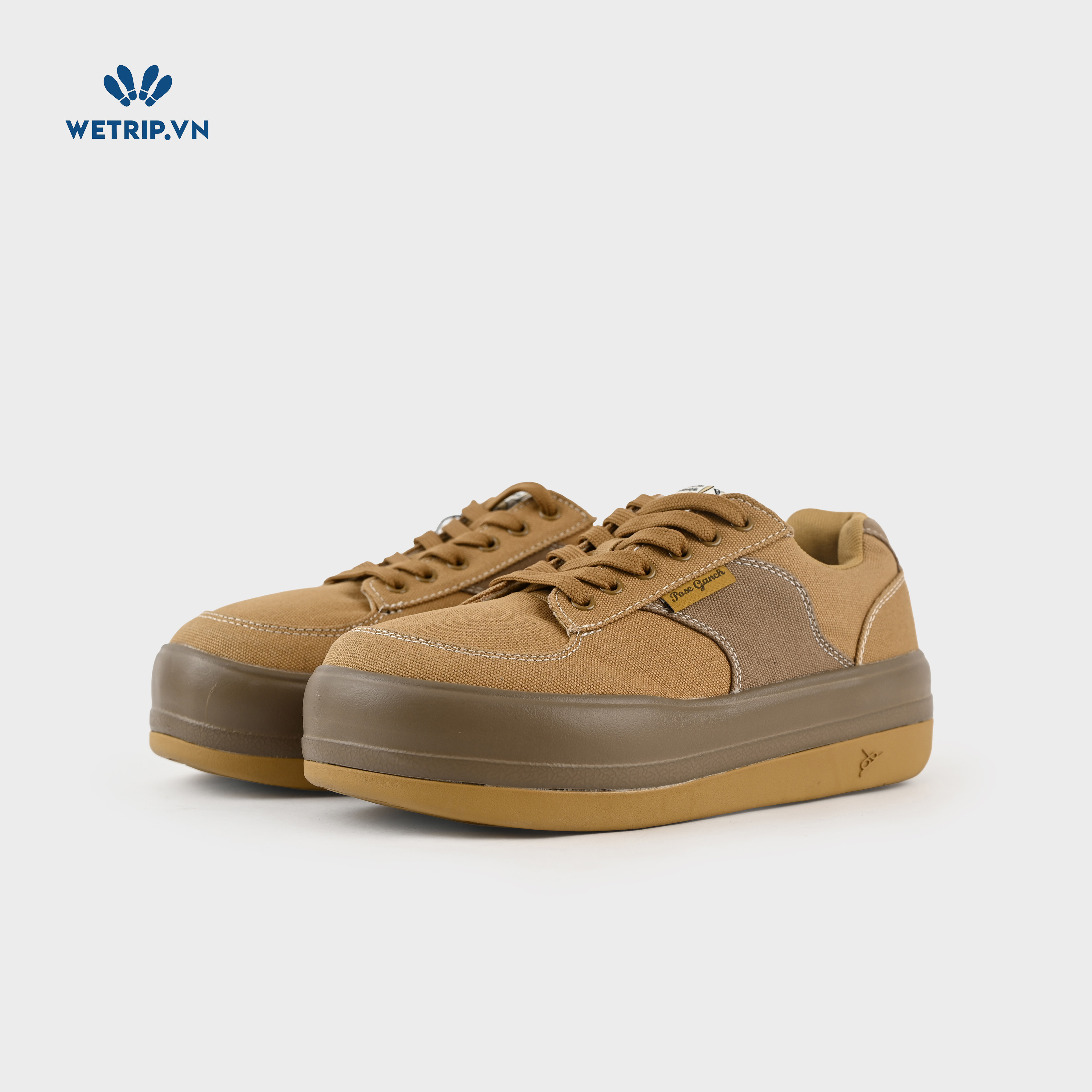Sneaker Poseganch (Vải nâu bò) Mã SN-PSG-005-N