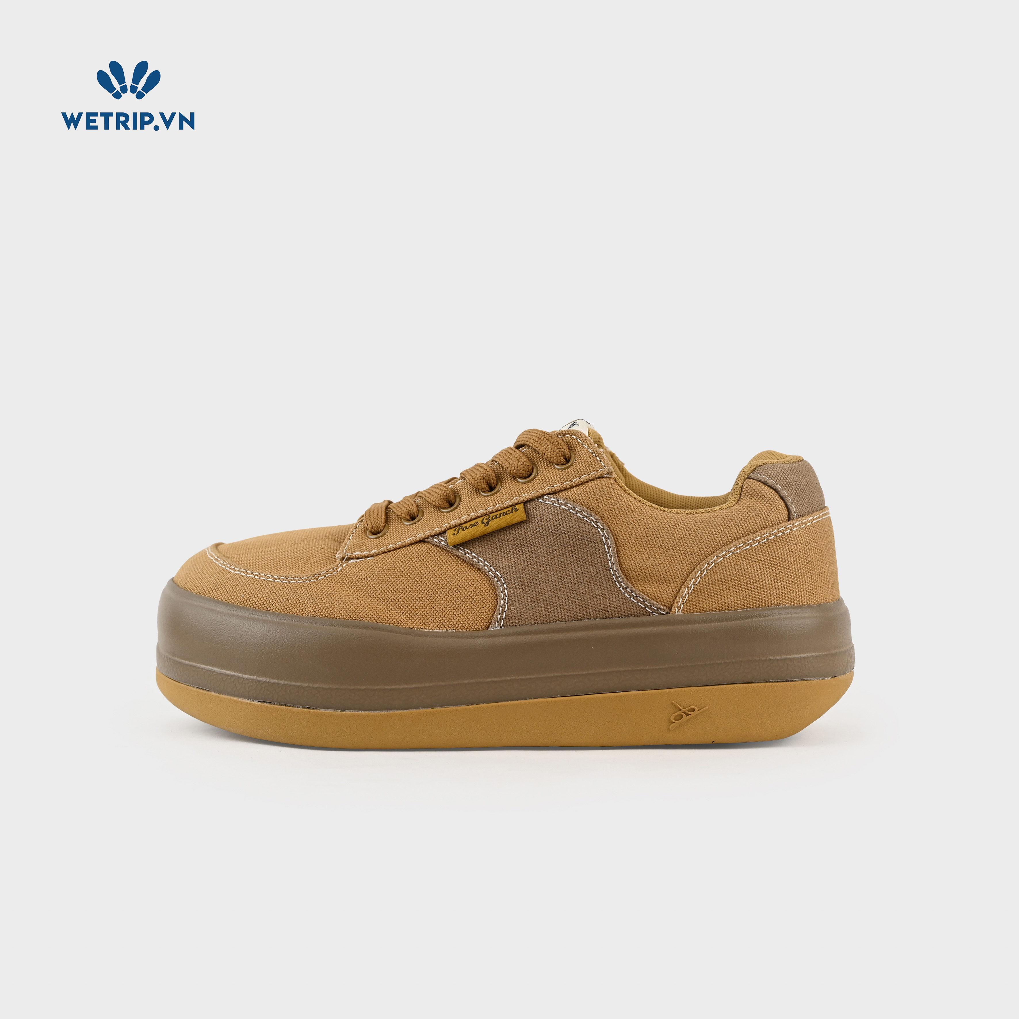 Sneaker Poseganch (Vải nâu bò) Mã SN-PSG-005-N