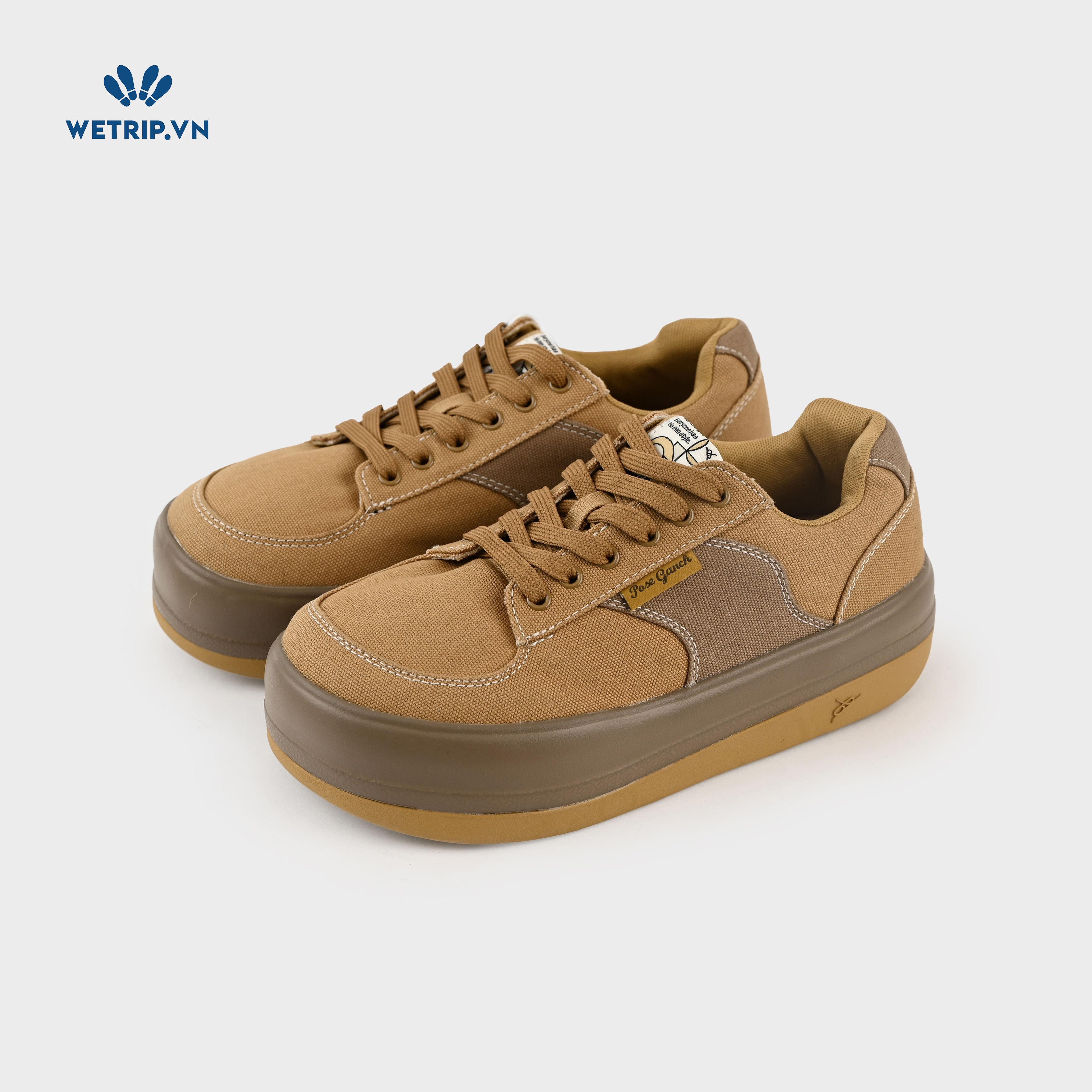 Sneaker Poseganch (Vải nâu bò) Mã SN-PSG-005-N