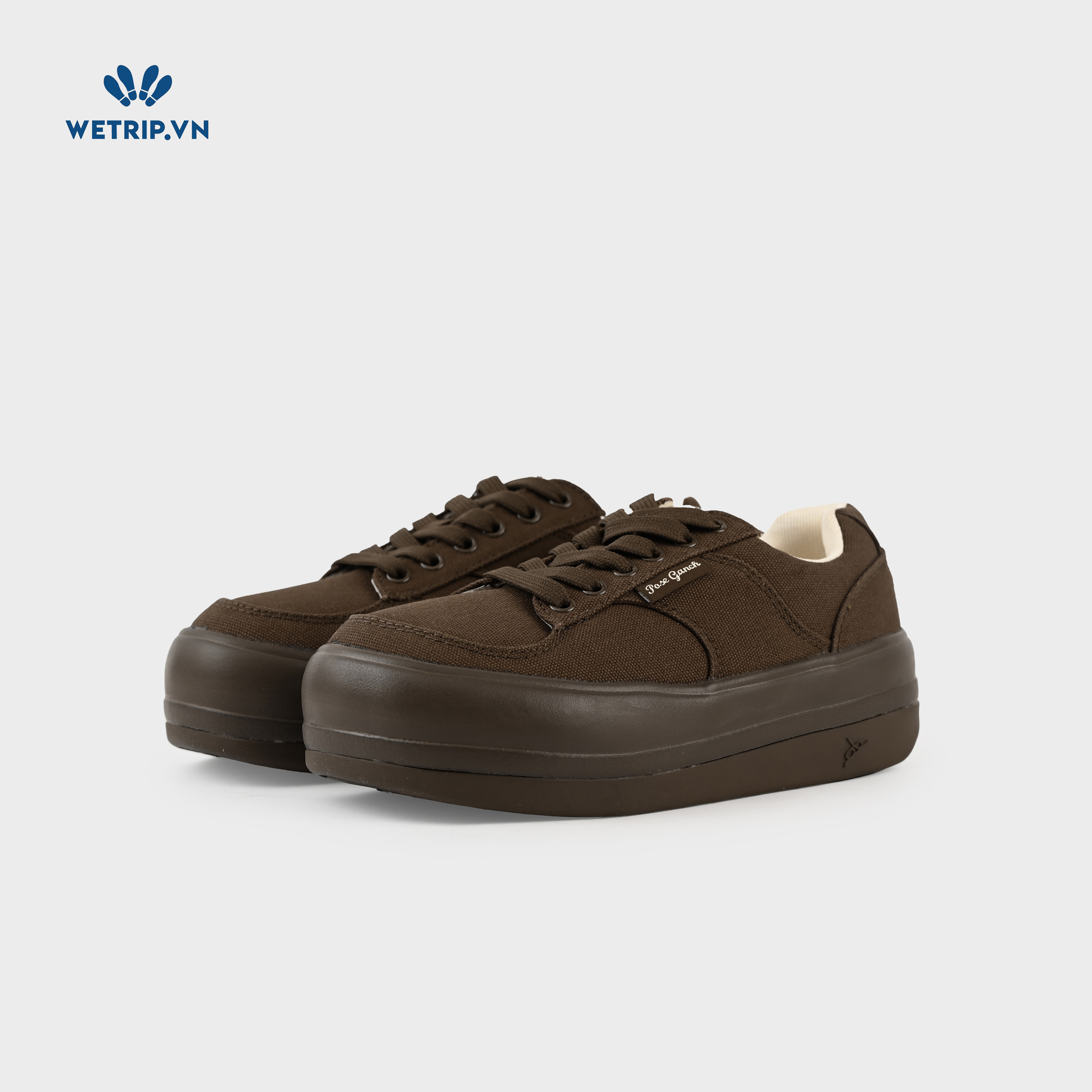 Sneaker Poseganch (Vải nâu sẫm) Mã SN-PSG-005-O