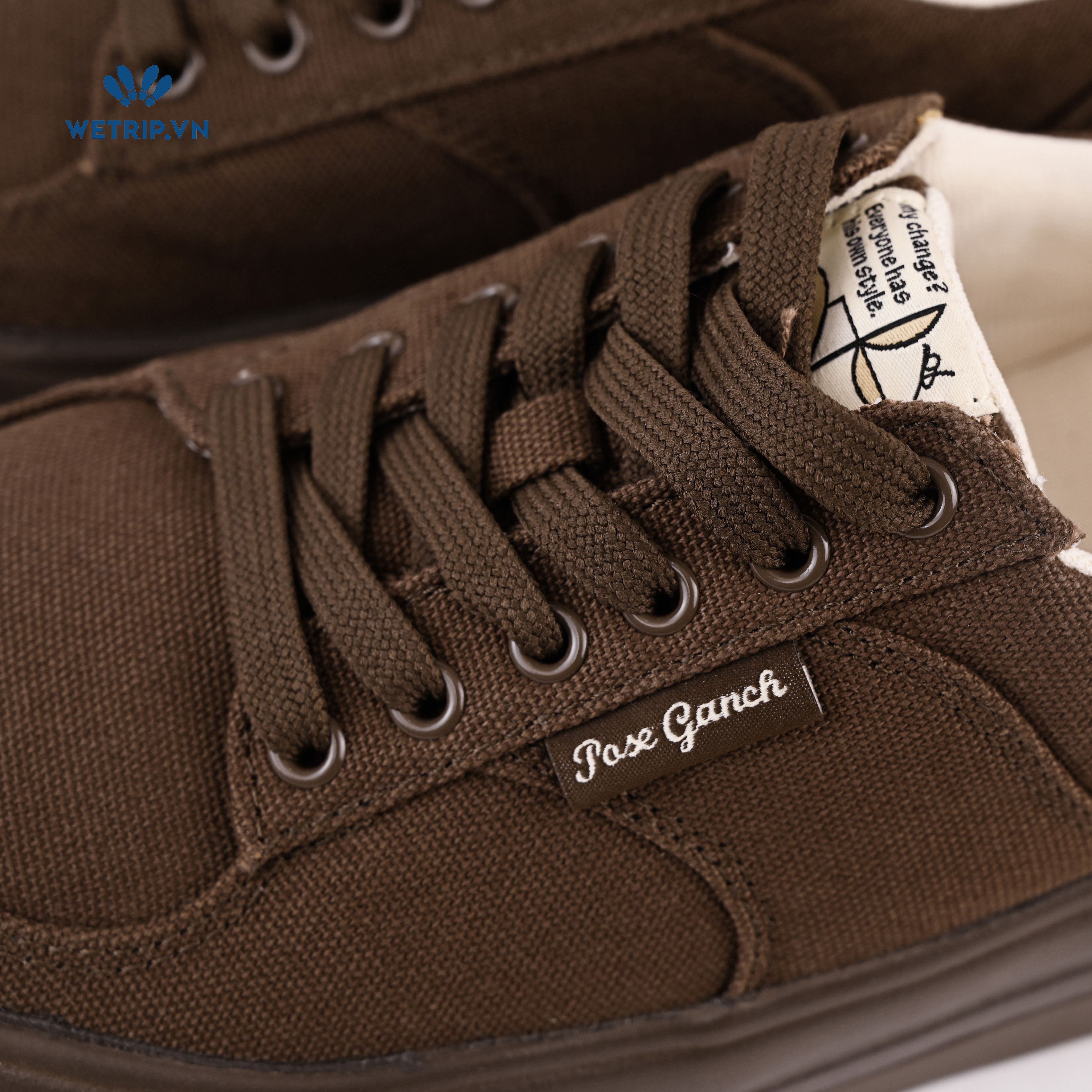 Sneaker Poseganch (Vải nâu sẫm) Mã SN-PSG-005-O