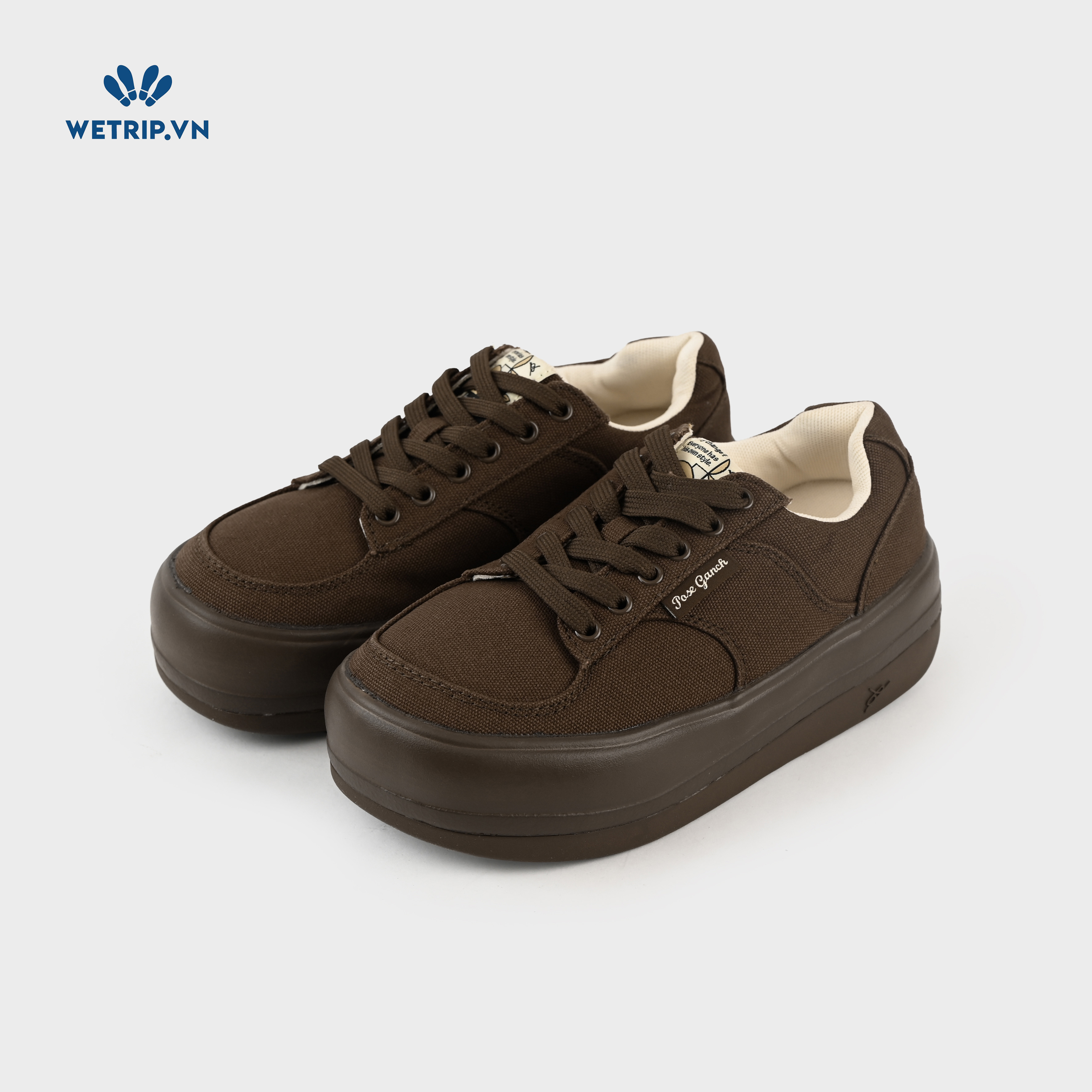 Sneaker Poseganch (Vải nâu sẫm) Mã SN-PSG-005-O