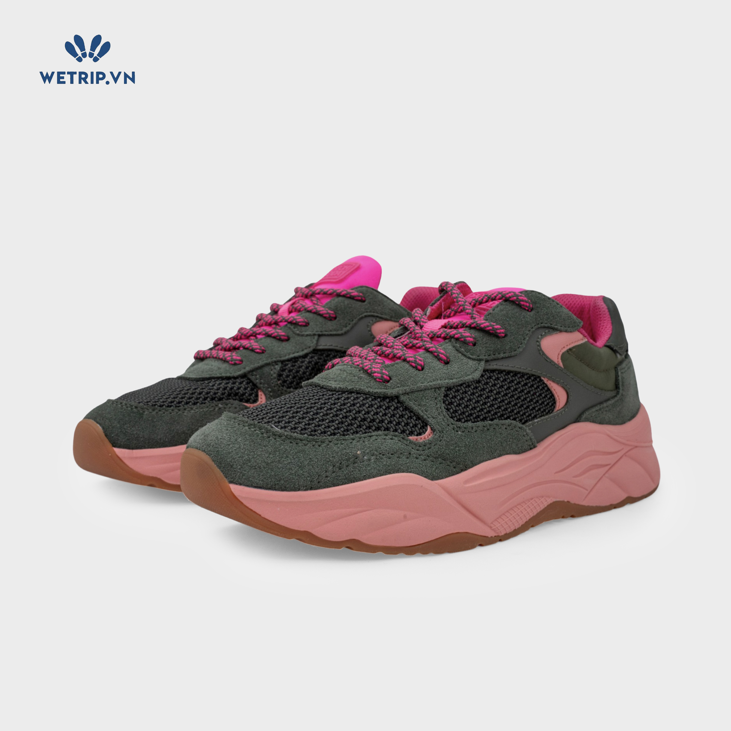 Sneaker Scotch & Soda (Da lộn xanh rêu phối lưới) Mã SN-SCO-002-B