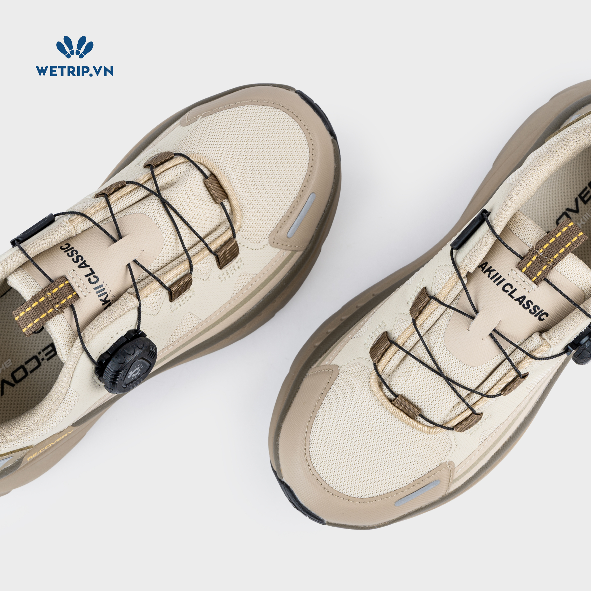Sneakers Akiii Classic (Be đế nâu) Mã SN-AKCL-005-G
