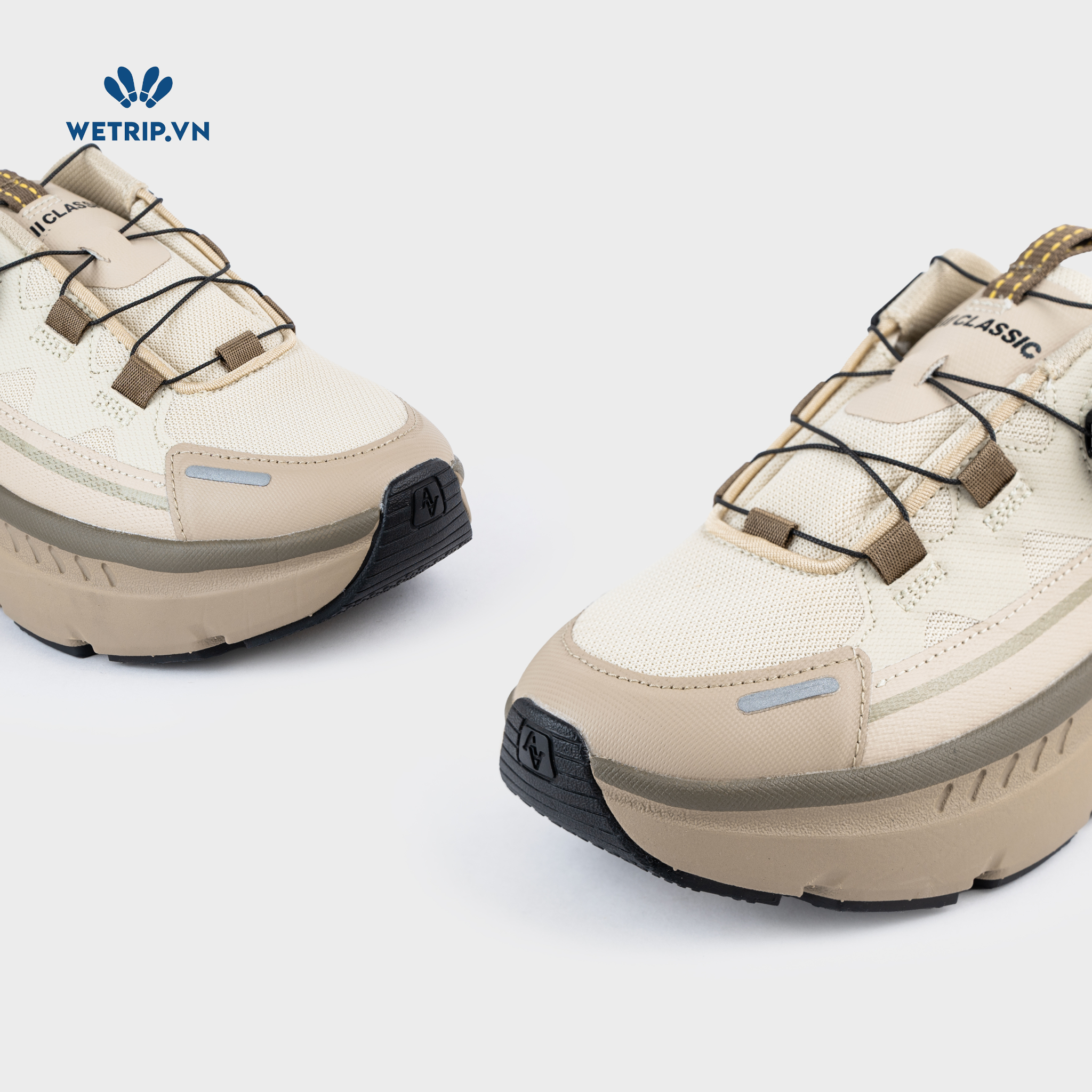 Sneakers Akiii Classic (Be đế nâu) Mã SN-AKCL-005-G