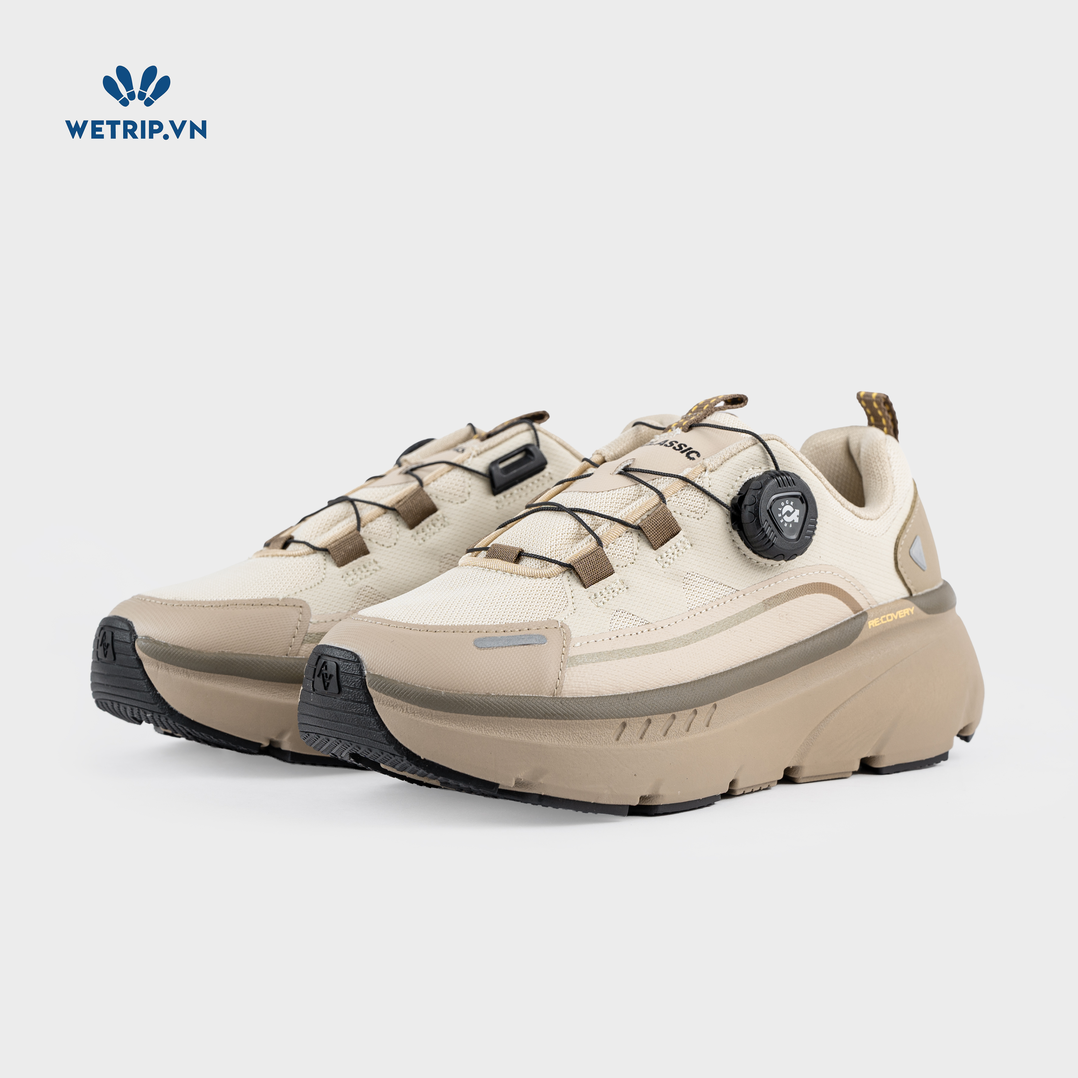 Sneakers Akiii Classic (Be đế nâu) Mã SN-AKCL-005-G