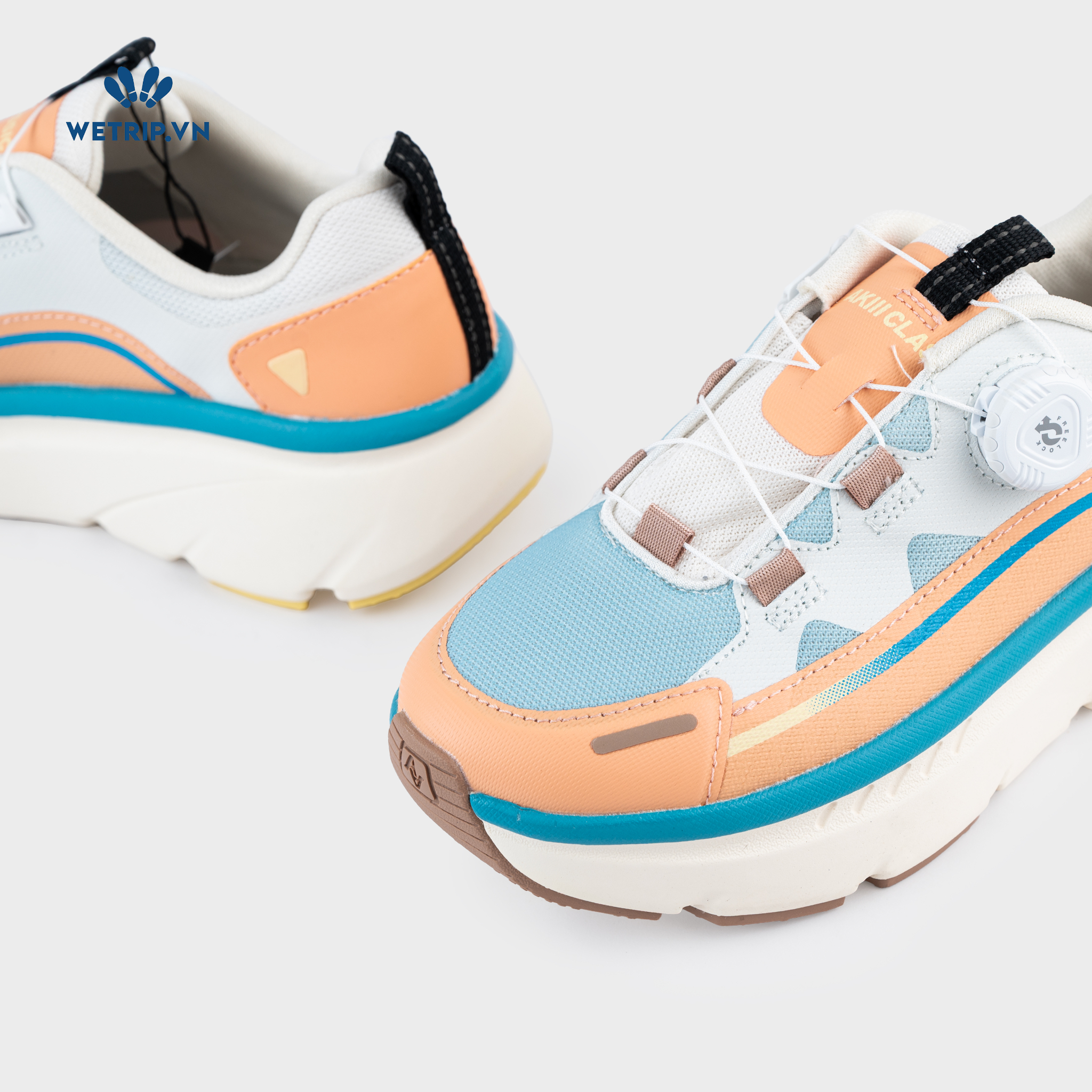 Sneakers Akiii Classic (Cam Phối Xanh) Mã SN-AKCL-005-C