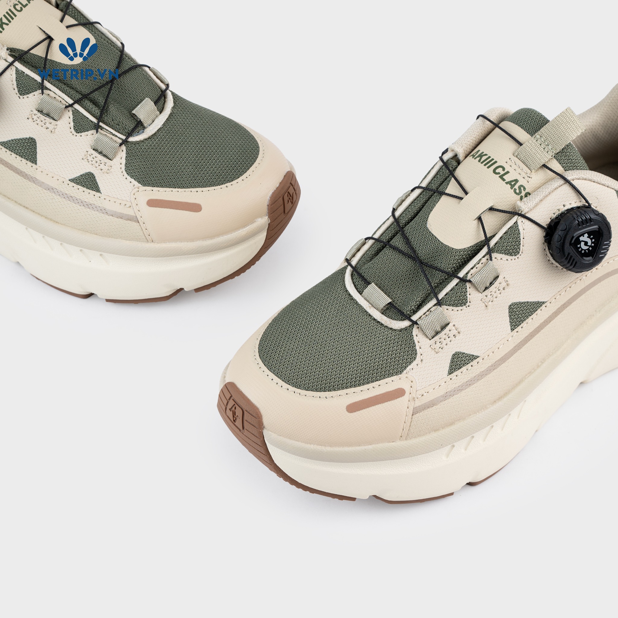 Sneakers Akiii Classic (Kem phối xanh) Mã SN-AKCL-005-I