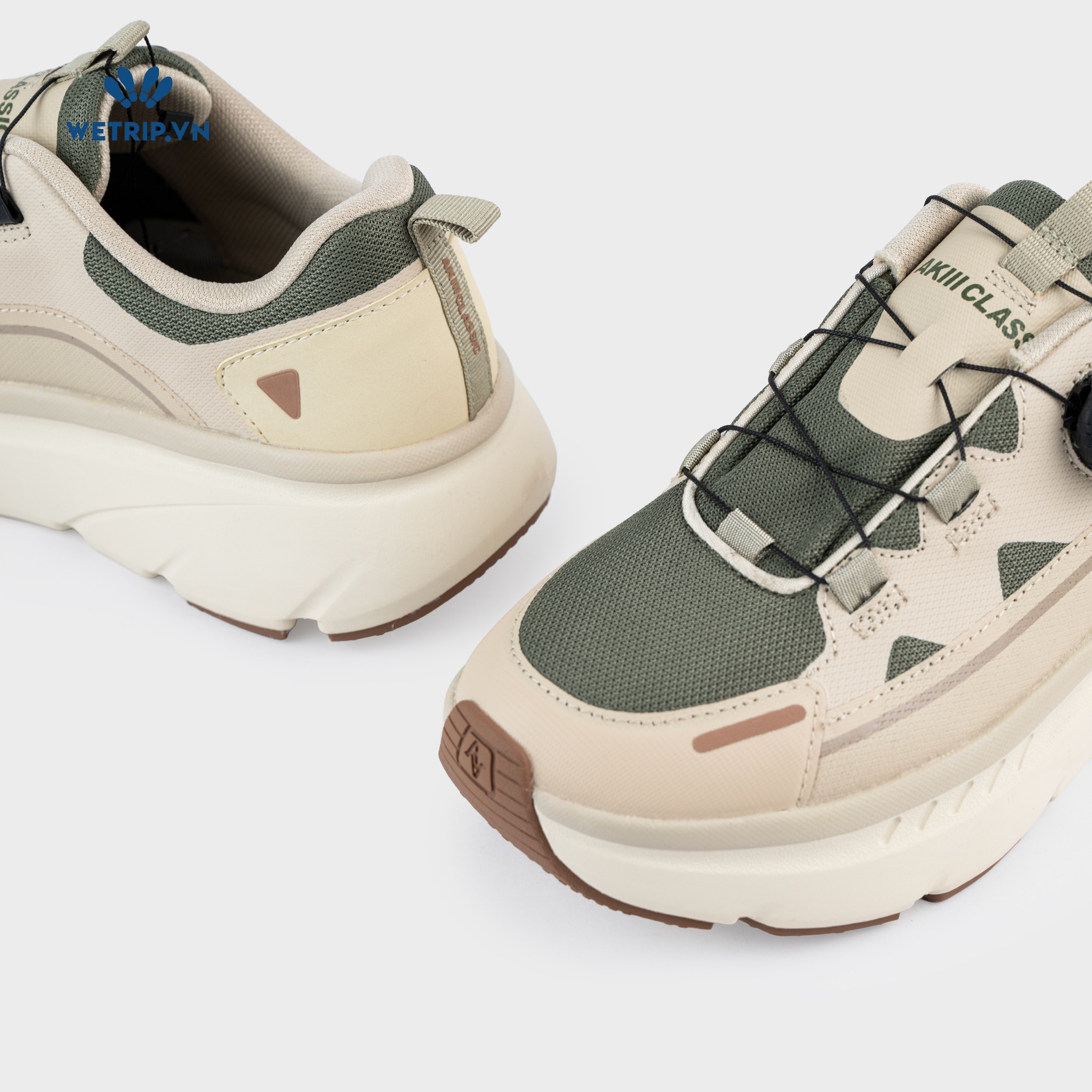 Sneakers Akiii Classic (Kem phối xanh) Mã SN-AKCL-005-I