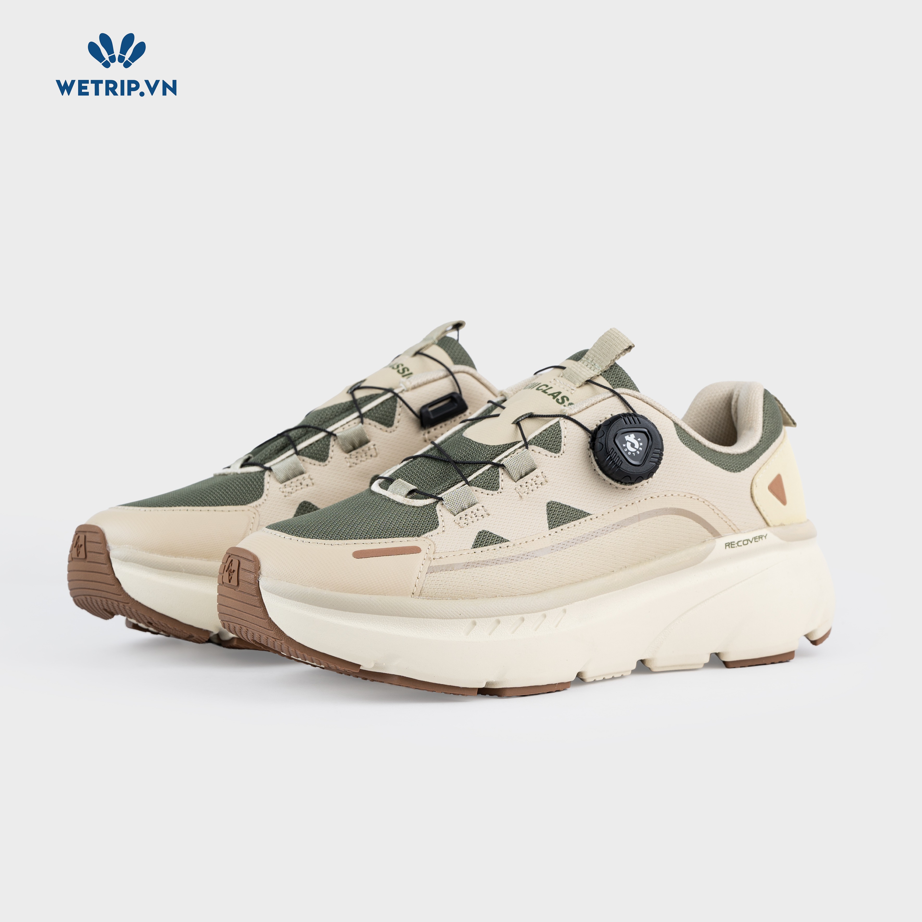 Sneakers Akiii Classic (Kem phối xanh) Mã SN-AKCL-005-I