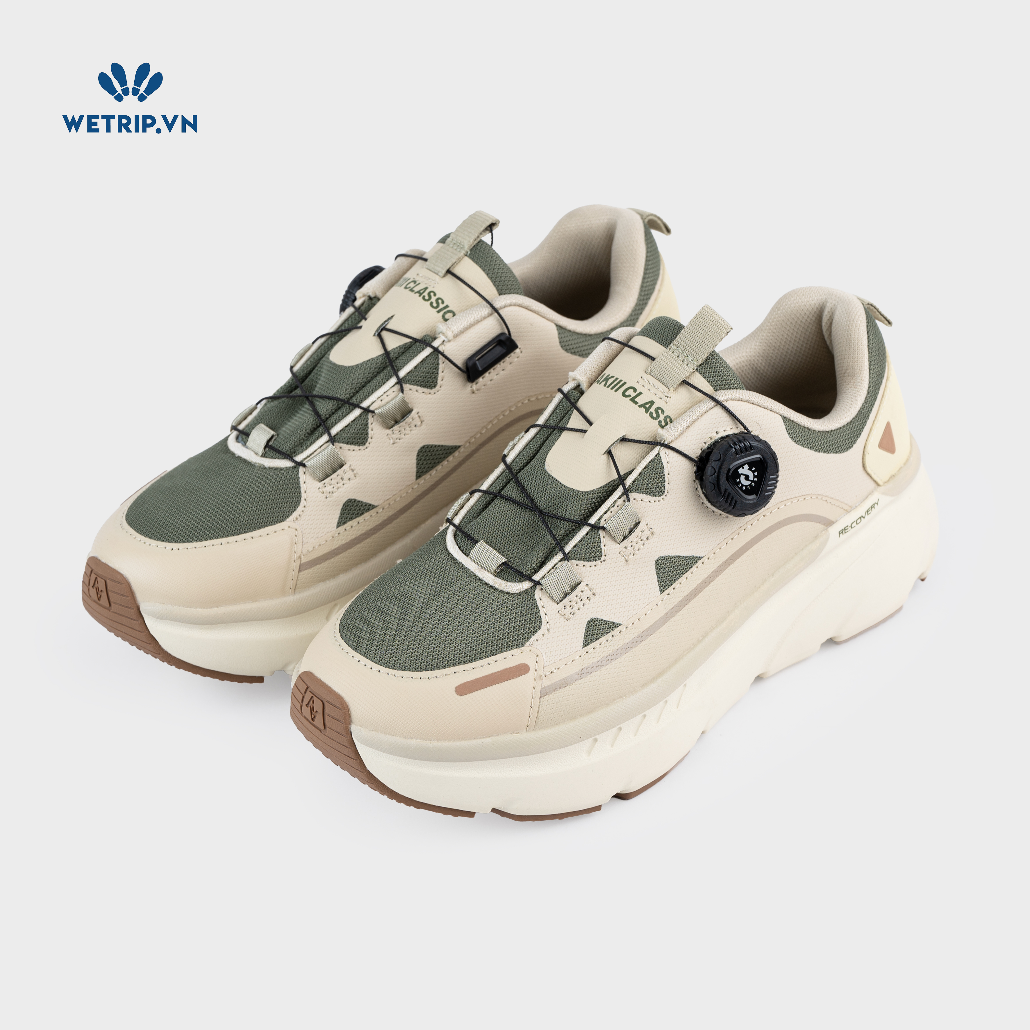 Sneakers Akiii Classic (Kem phối xanh) Mã SN-AKCL-005-I