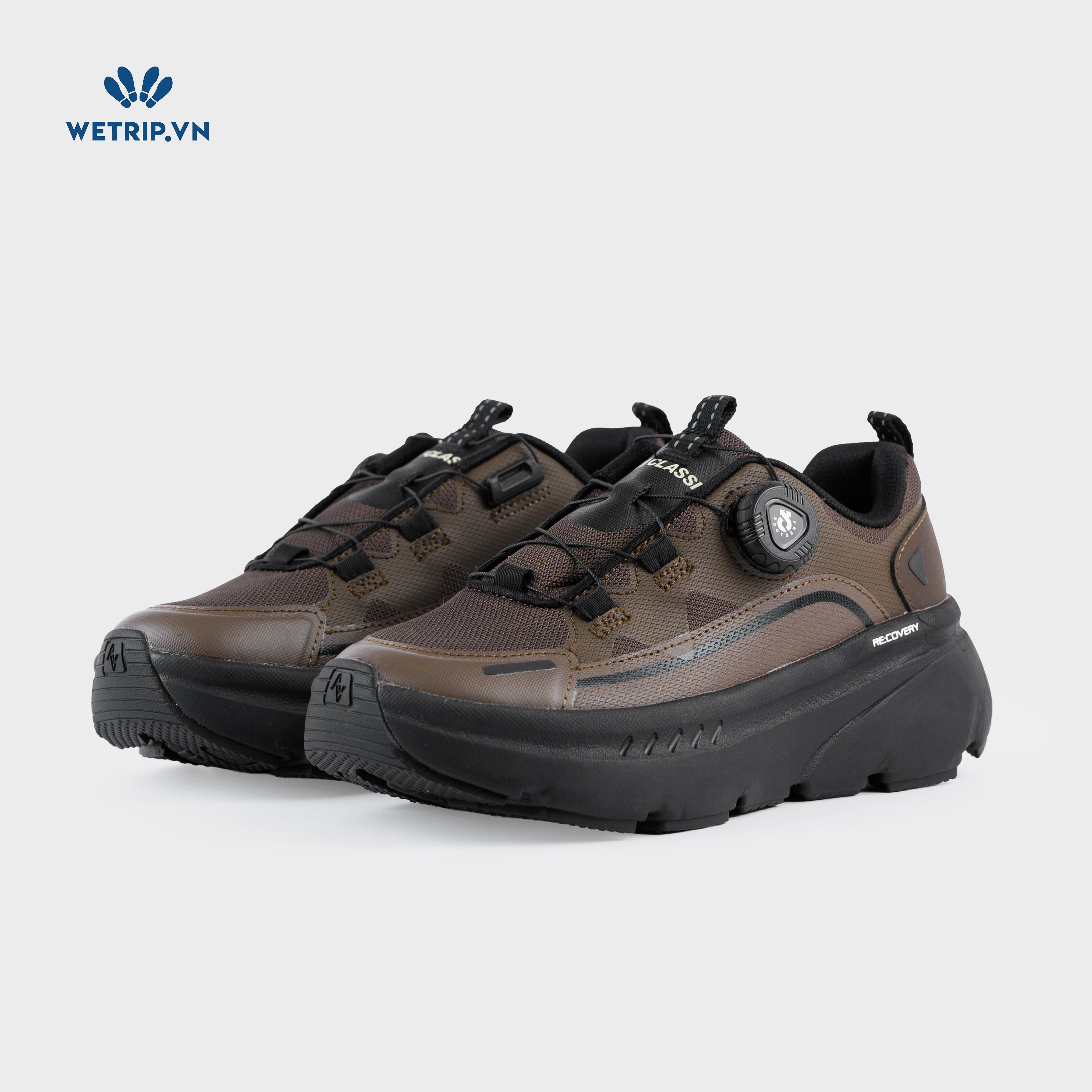 Sneakers Akiii Classic (Nâu đế đen) Mã SN-AKCL-005-H