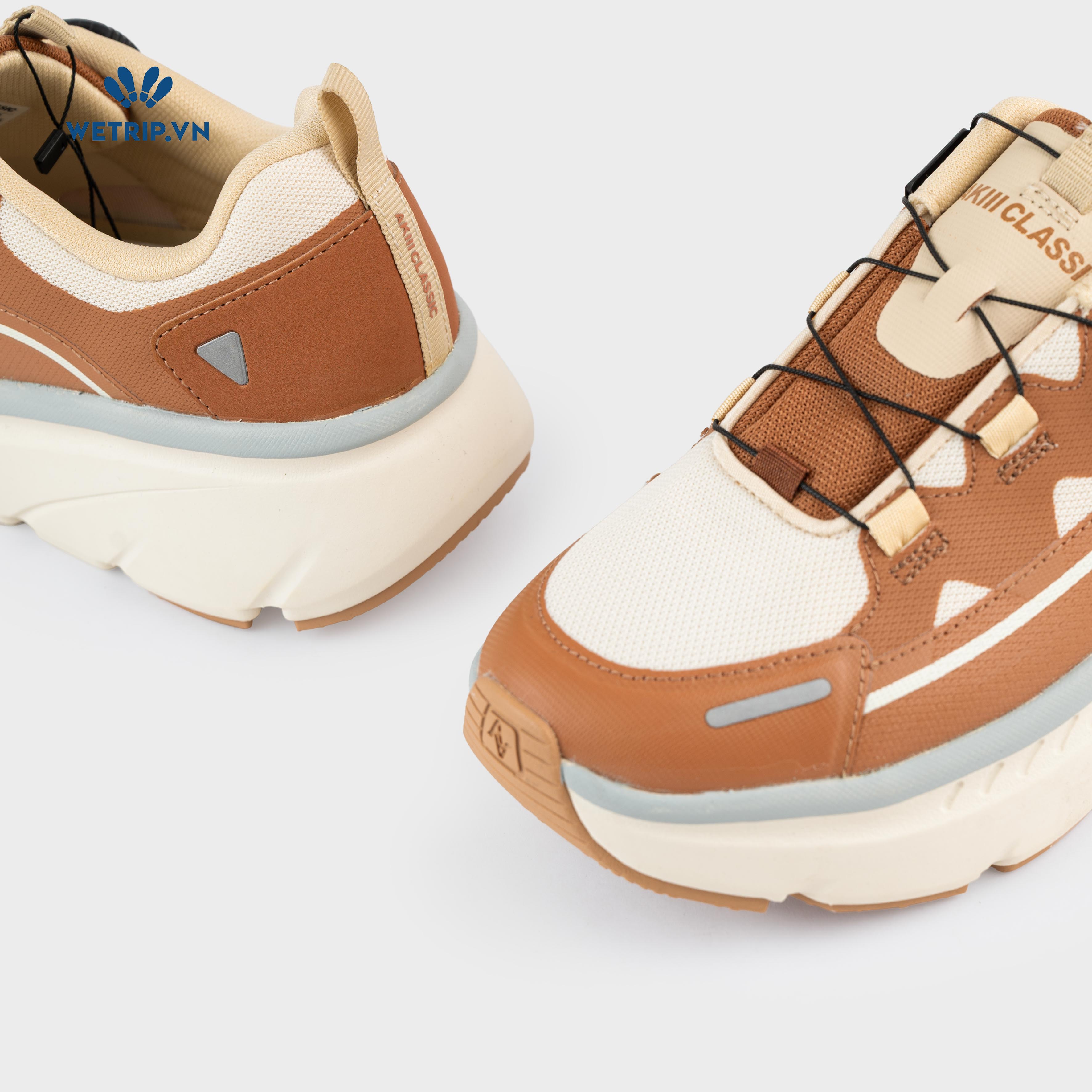 Sneakers Akiii Classic (Nâu phối kem) Mã SN-AKCL-005-J