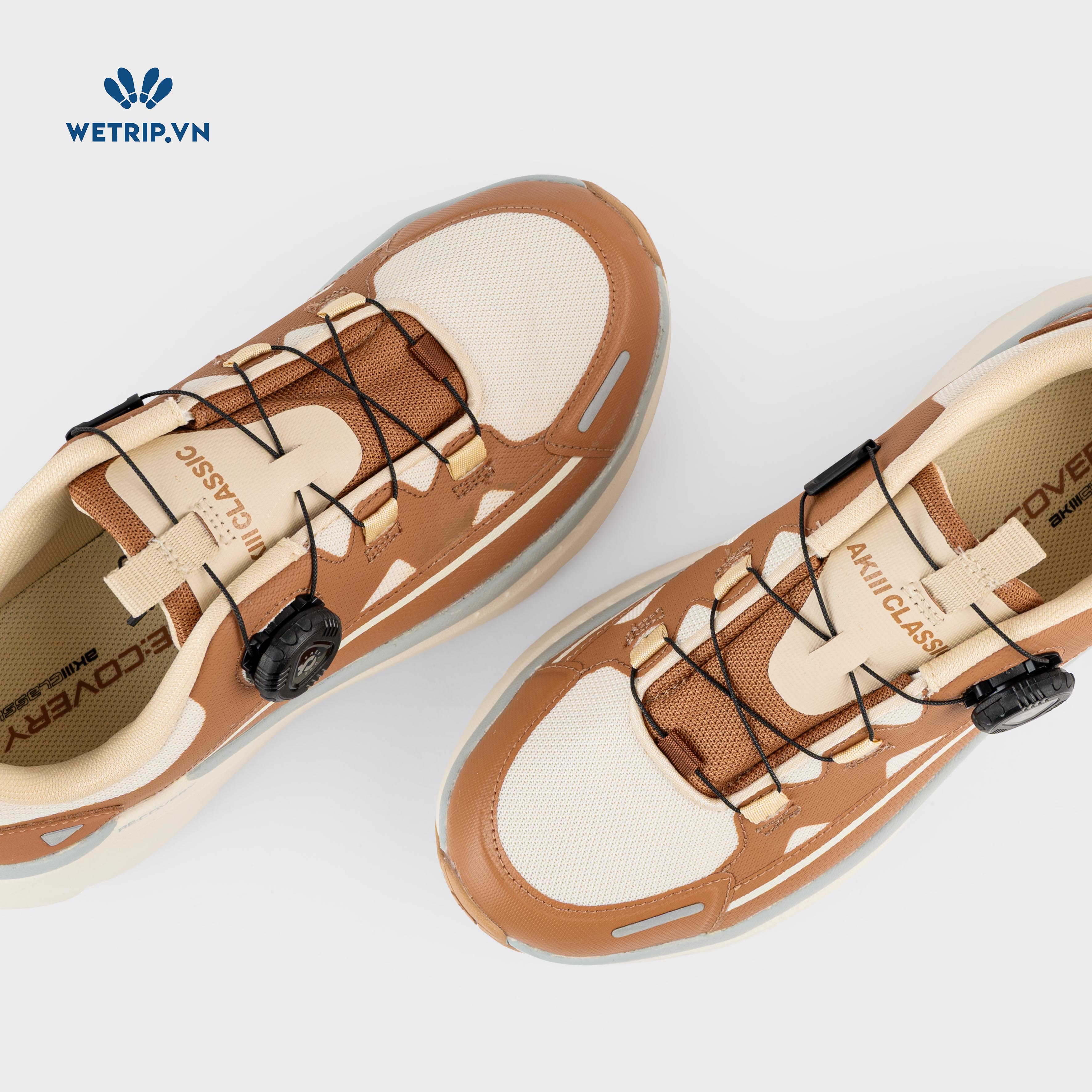 Sneakers Akiii Classic (Nâu phối kem) Mã SN-AKCL-005-J