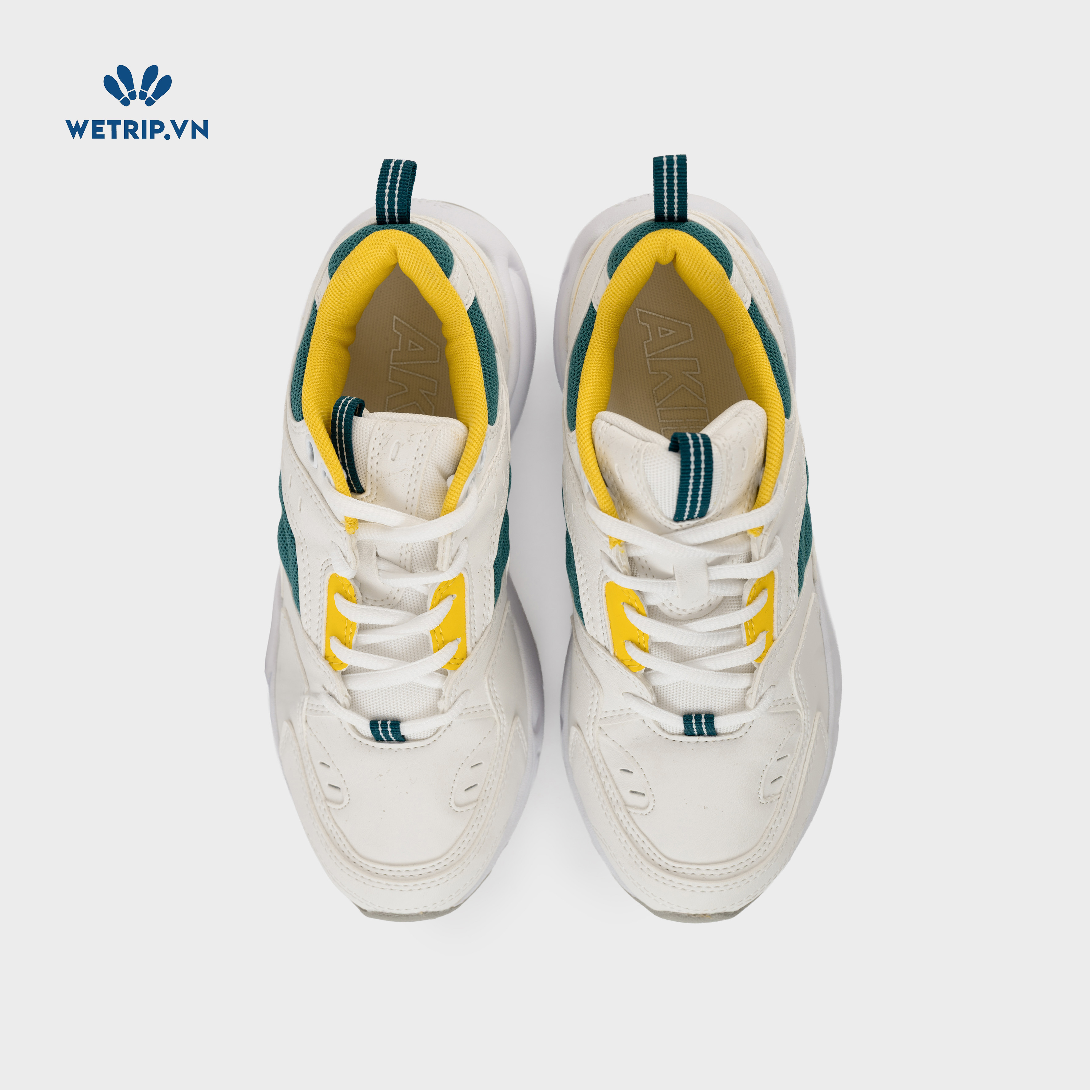 Sneakers Akiii Classic (Trắng, Xanh Lá) Mã SN-AKCL-017-A2