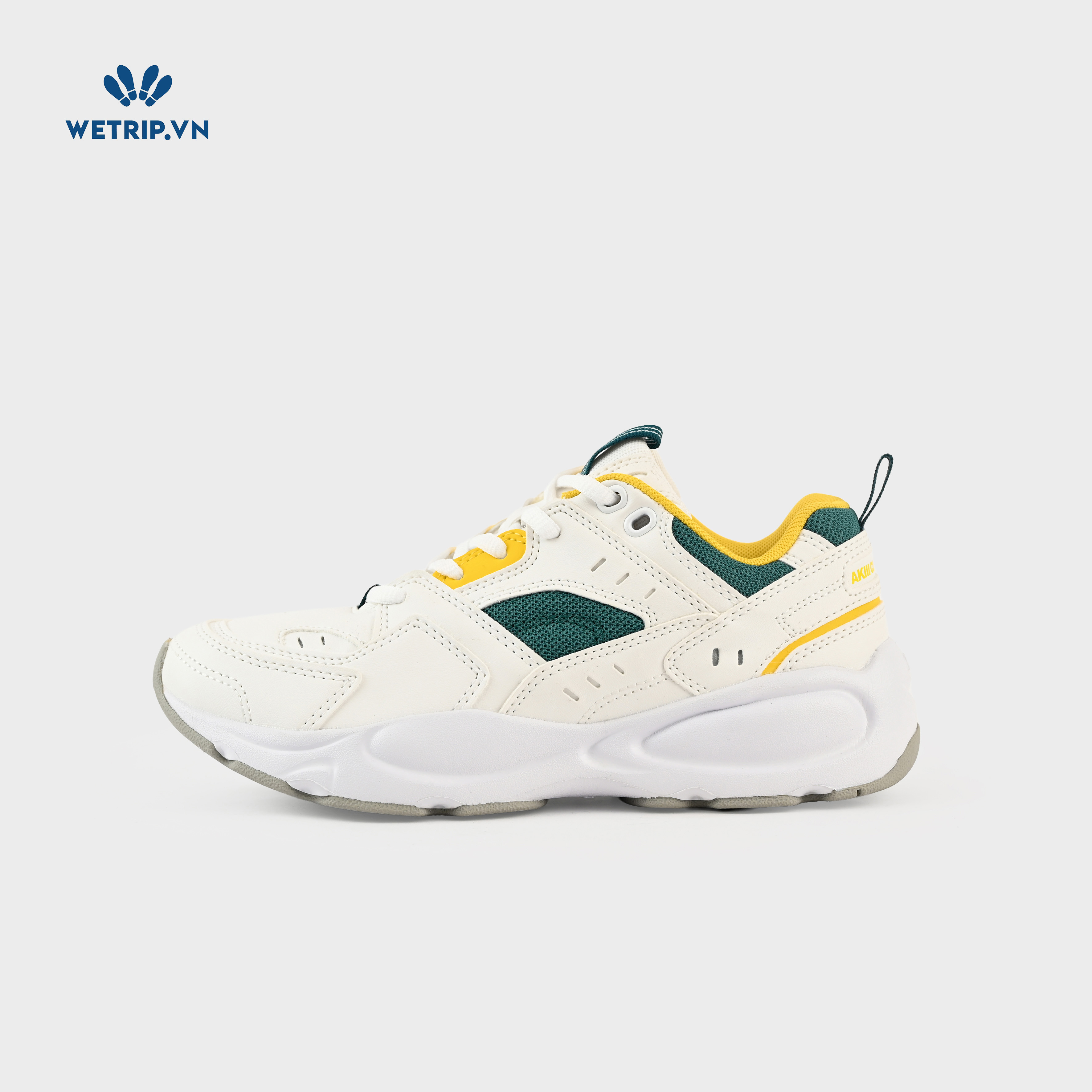 Sneakers Akiii Classic (Trắng, Xanh Lá) Mã SN-AKCL-017-A2