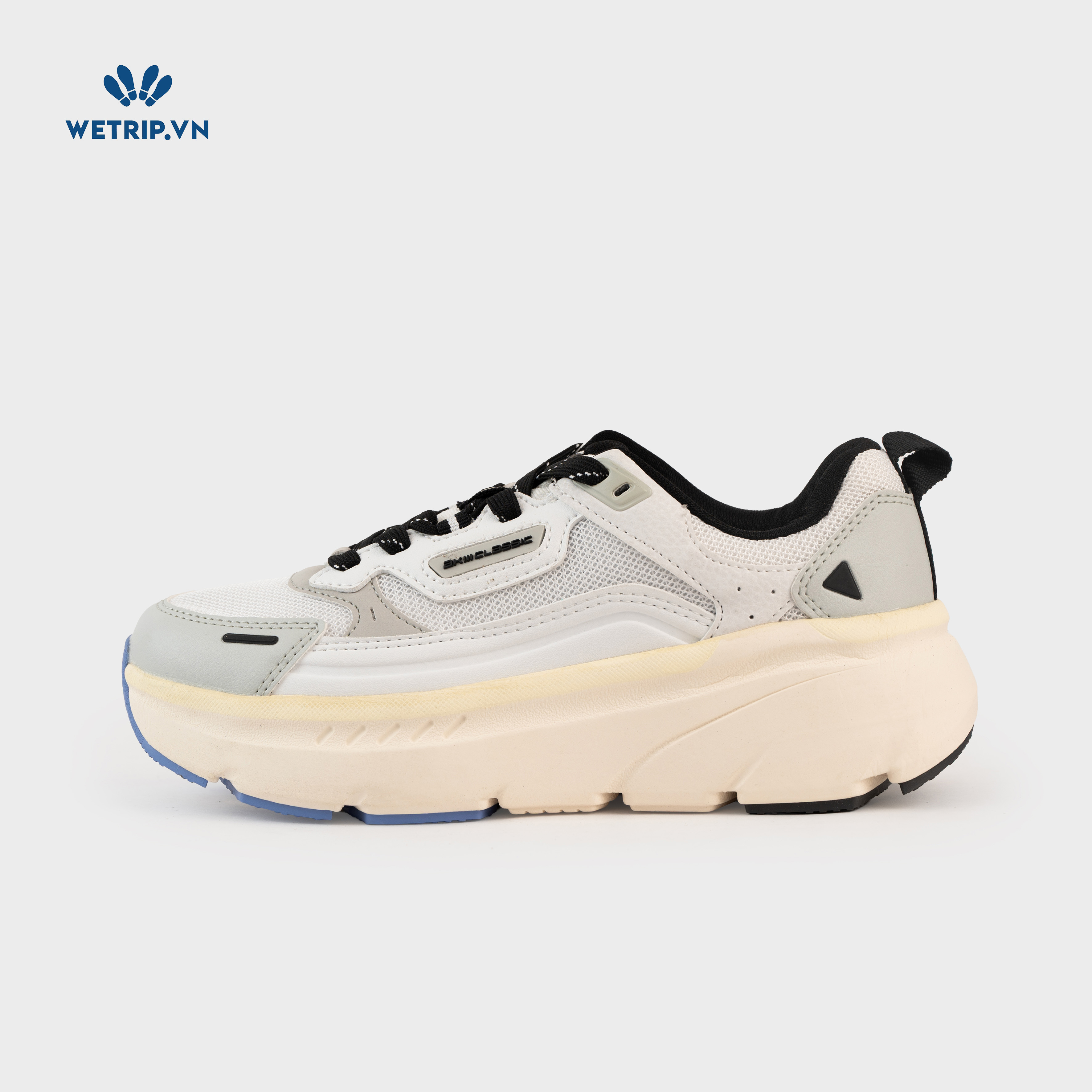 Sneakers Akiii Classic (Viền vàng nhạt, mũi đế xanh) Mã SN-AKCL-007-I2